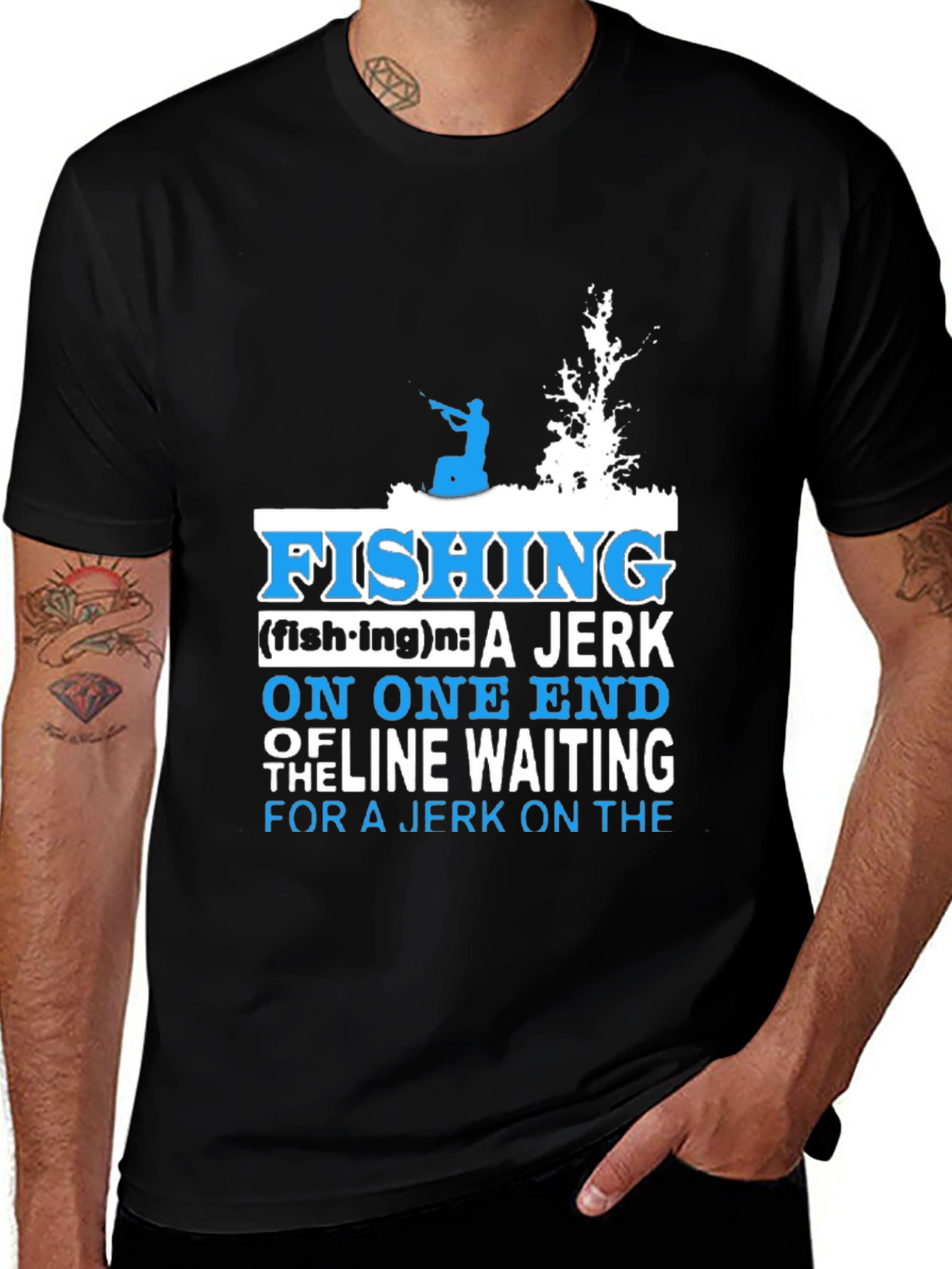 Variant 3 of Fishing Definition T-Shirt: Jerk On One End of Line
