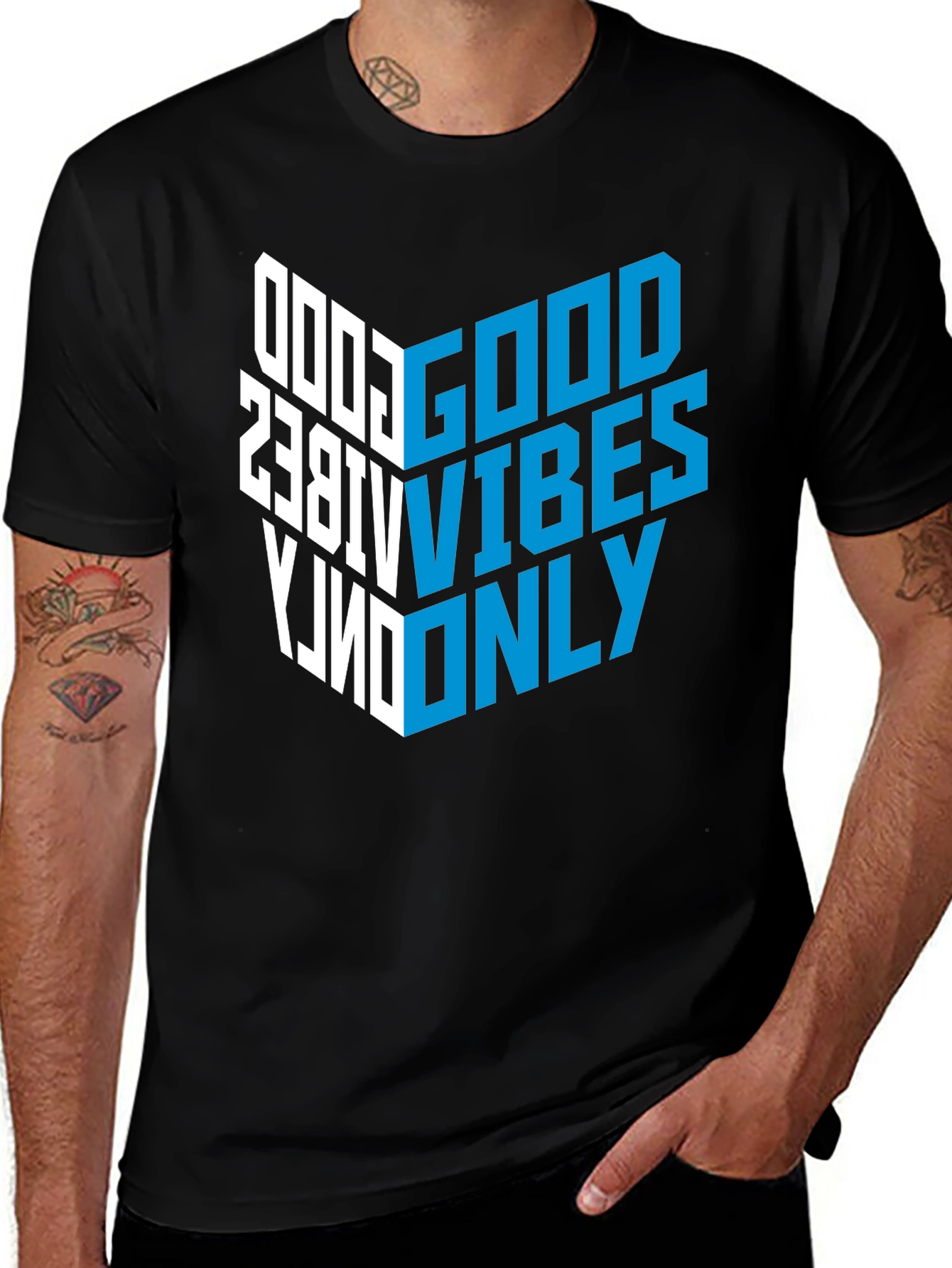 Variant 26 of Good Vibes Only Graphic Tee - Modern Style