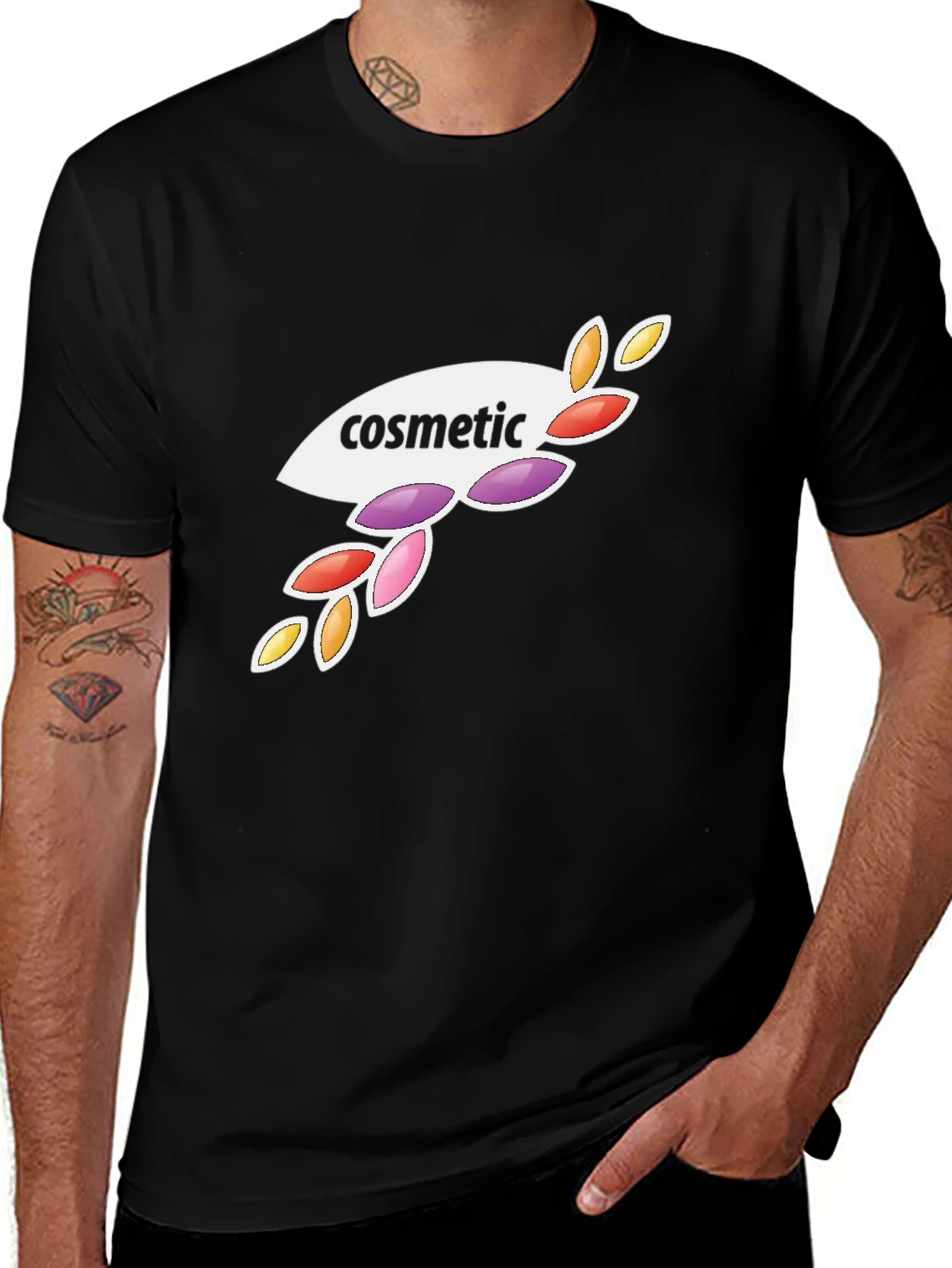 Variant 7 of Cosmetic Graphic Black T-Shirt