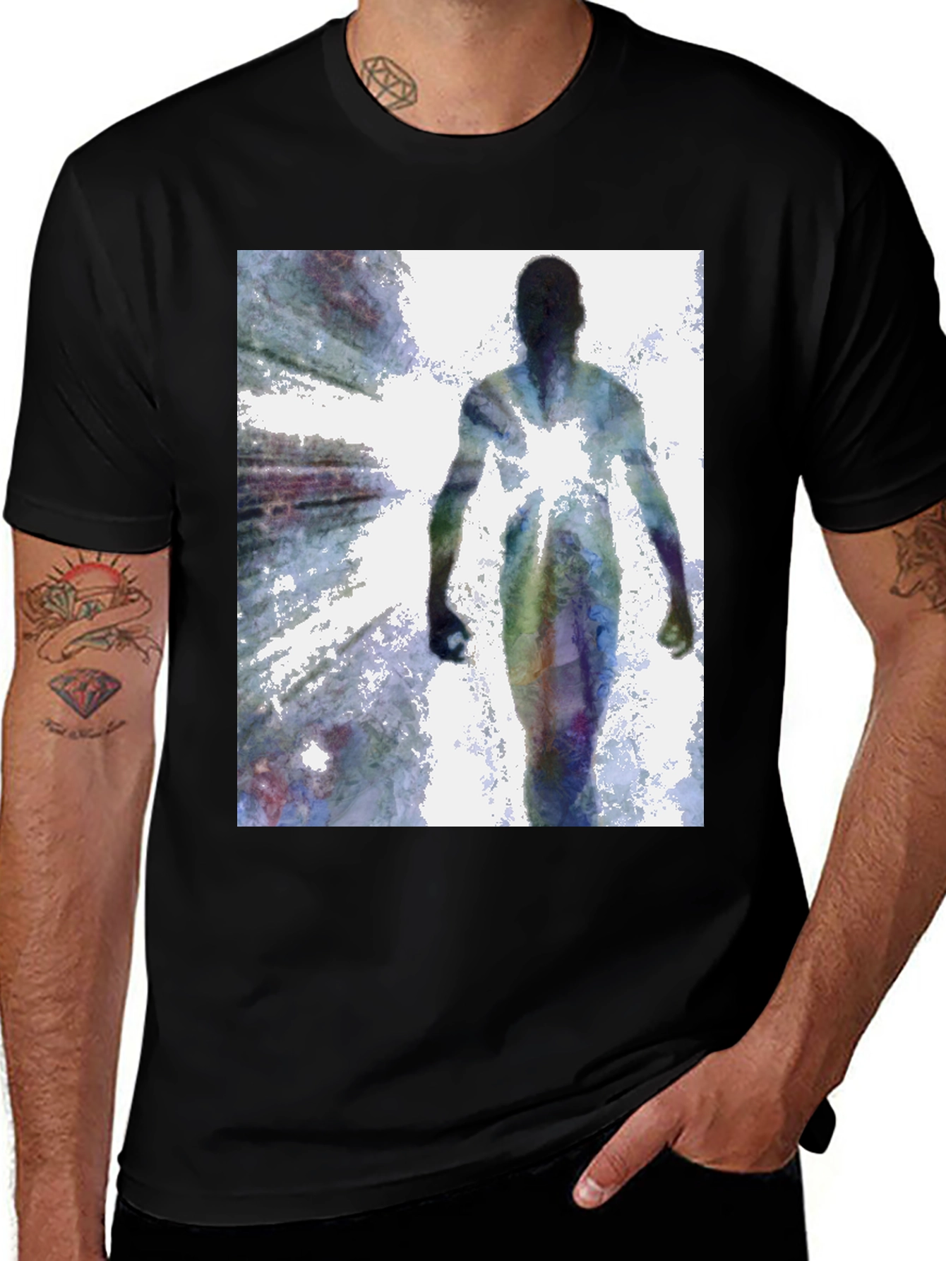 Variant 8 of Abstract Figure Black T-Shirt