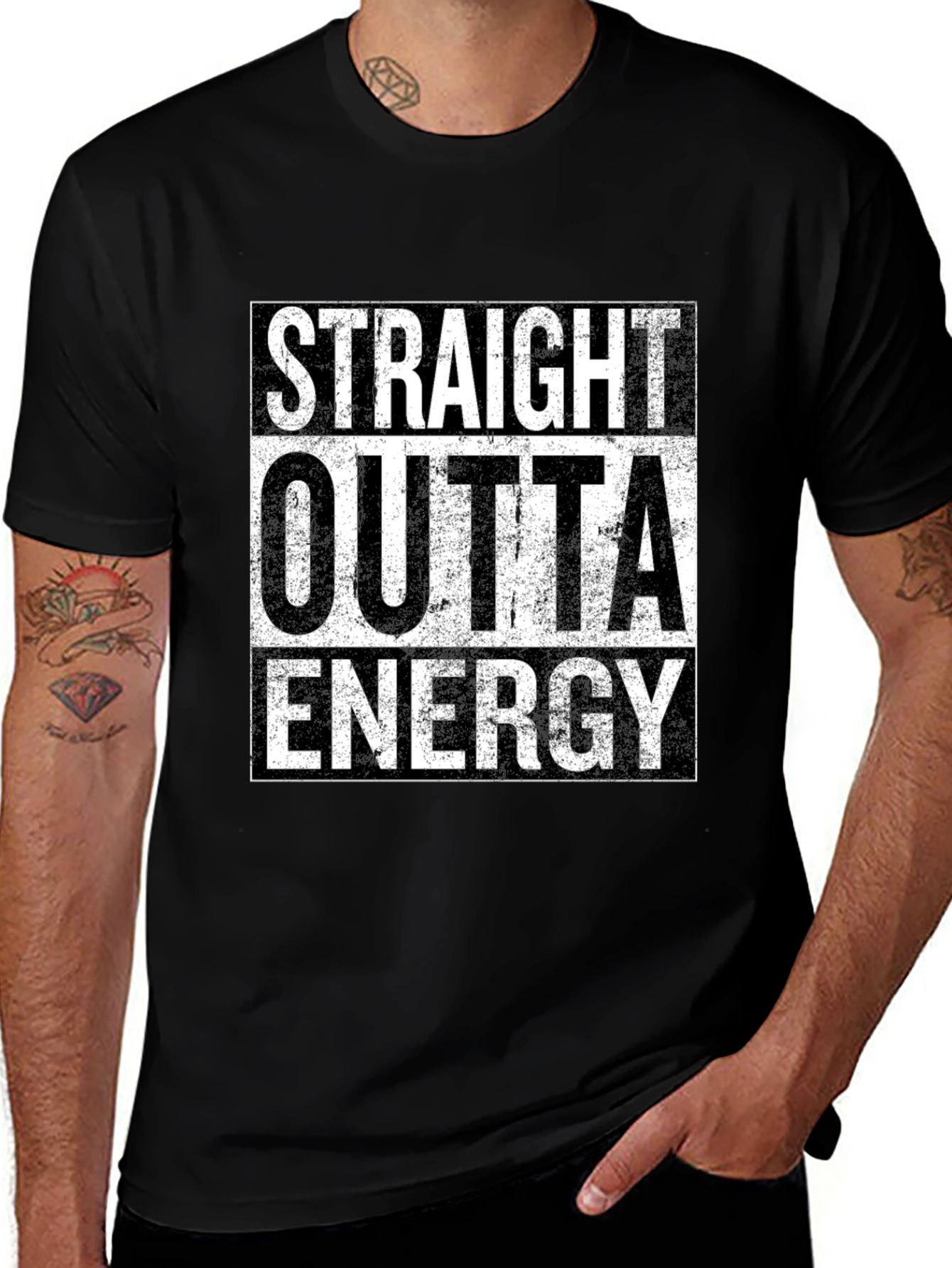 Variant 14 of Straight Outta Energy T-Shirt - Funny Slogan Tee