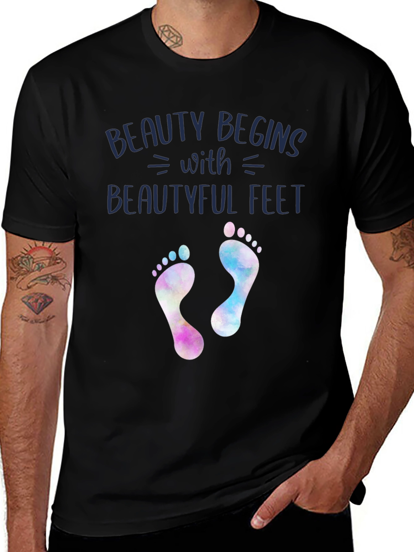 Variant 19 of Beauty Begins With Beautiful Feet T-Shirt