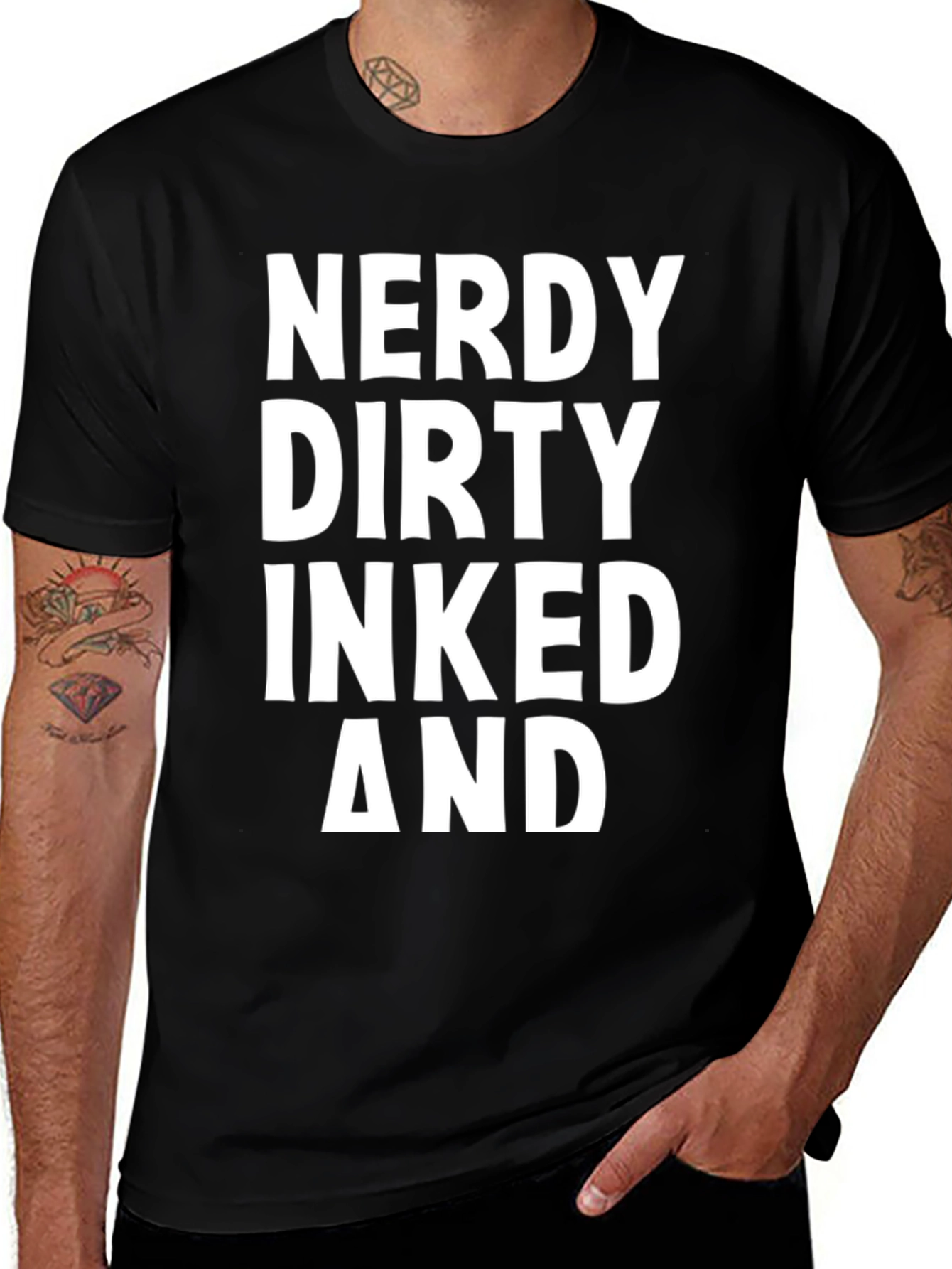Variant 24 of Nerdy Dirty Inked and Proud Graphic Tee