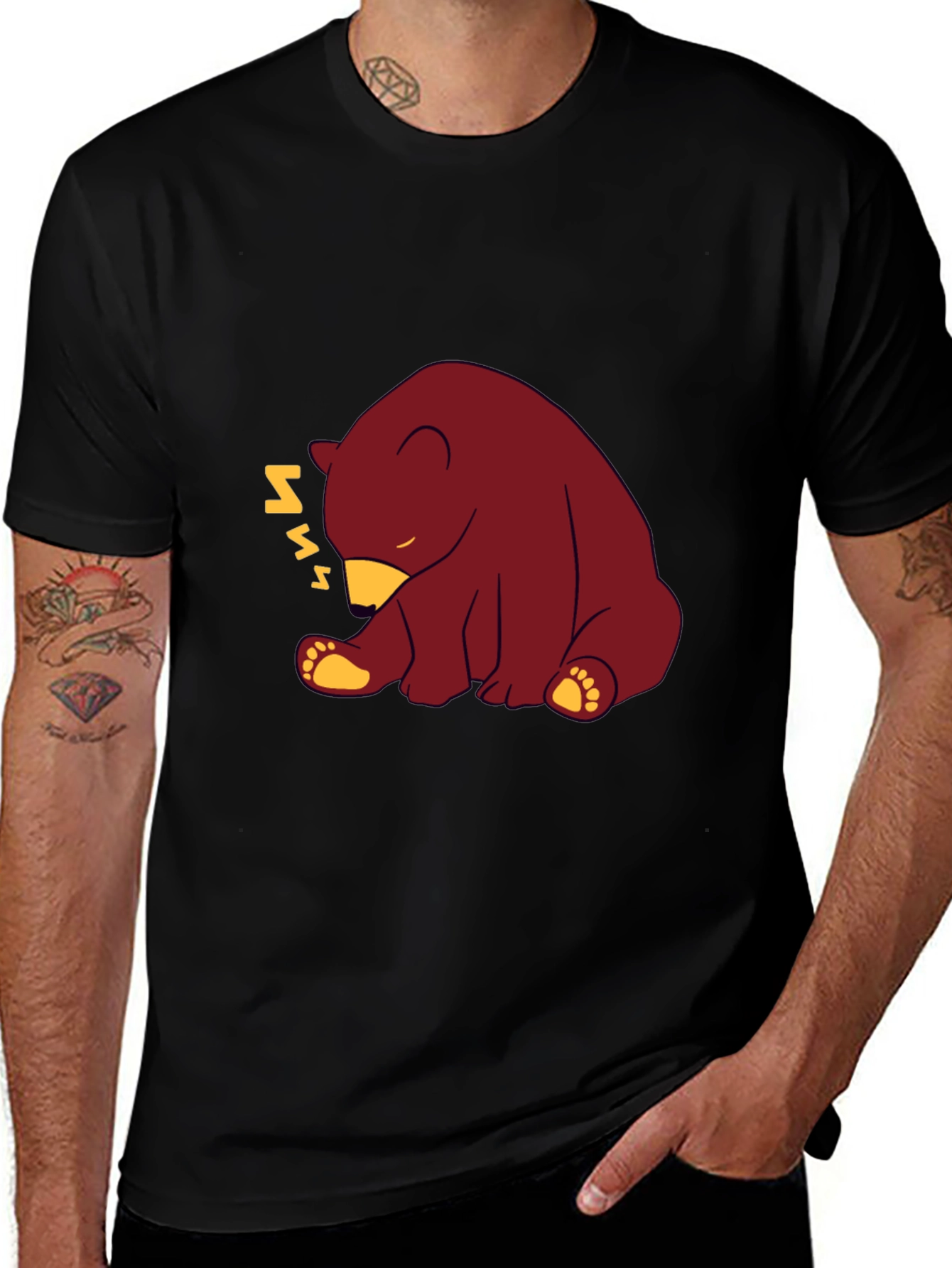 Variant 16 of Sleepy Bear Graphic T-Shirt - Comfy Cotton Blend