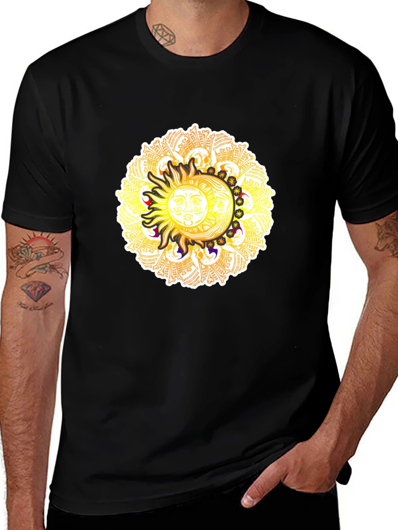 Variant 5 of Celestial Sun & Moon Graphic T-Shirt