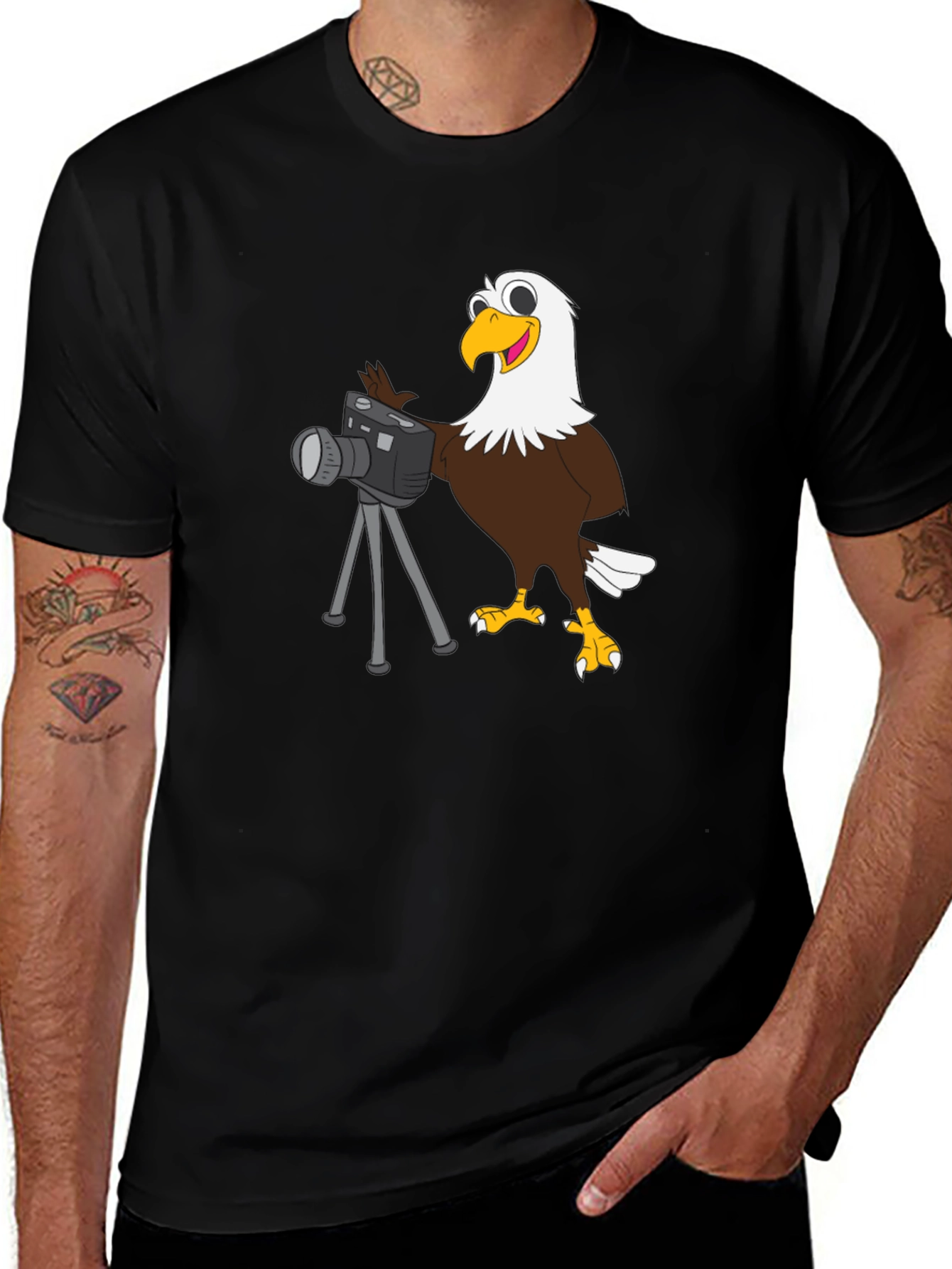 Variant 14 of Eagle Cartoon Photographer T-Shirt