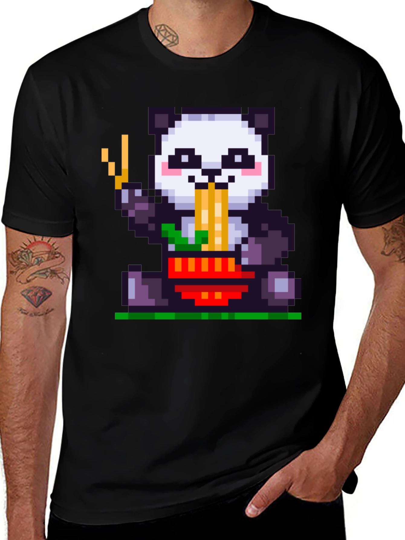 Variant 9 of Pixel Panda Ramen T-Shirt