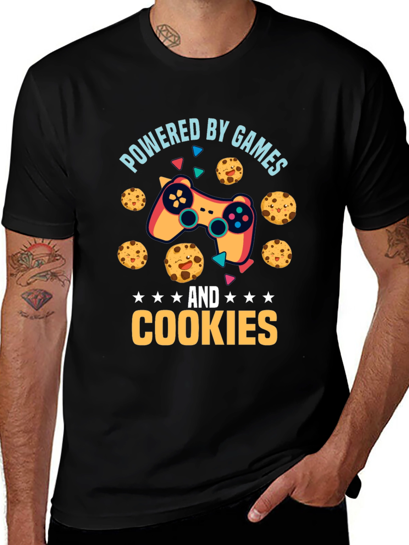 Powered By Games and Cookies T-Shirt