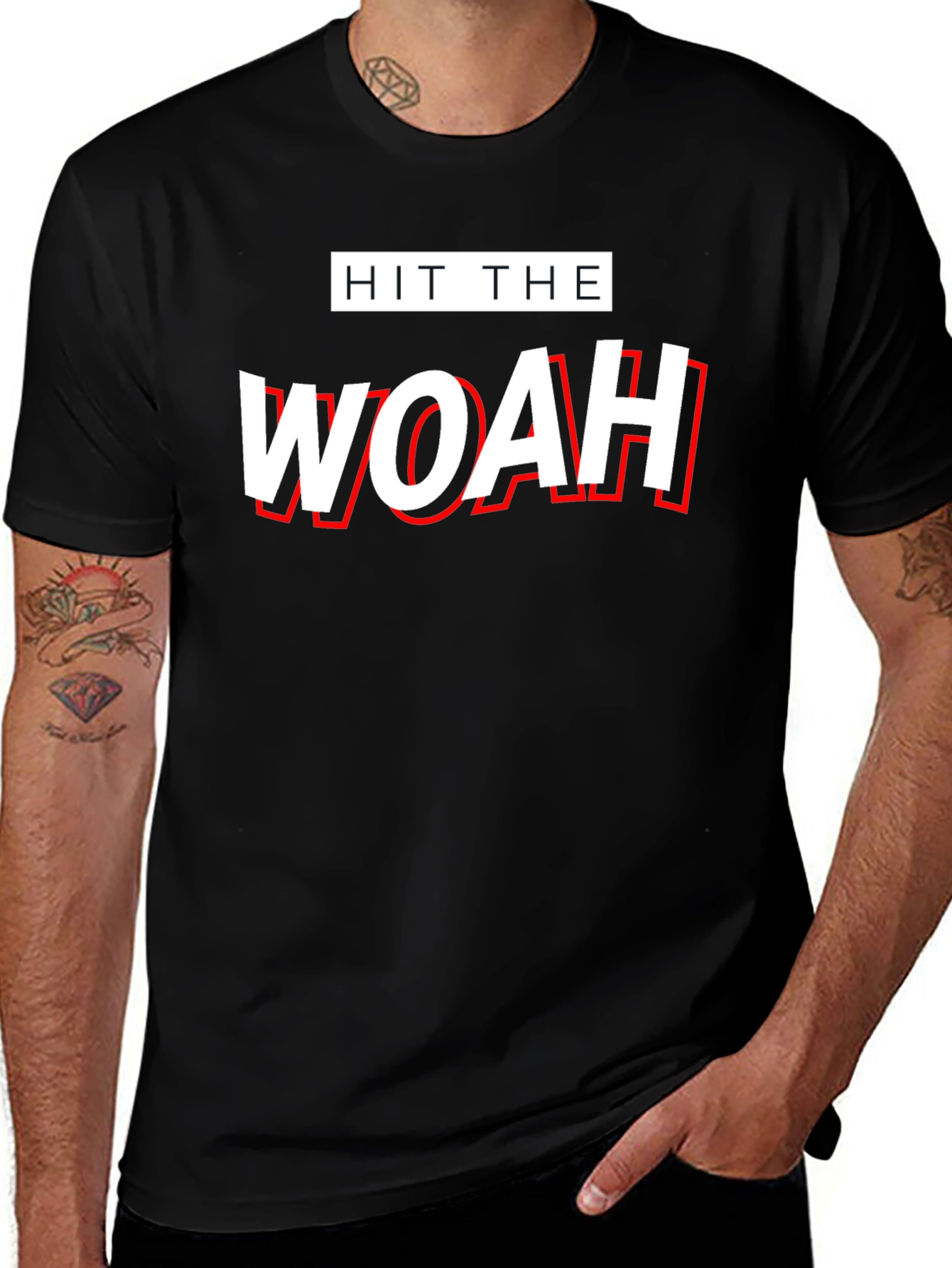 Hit The Woah Black T-Shirt Trendy Graphic Tee