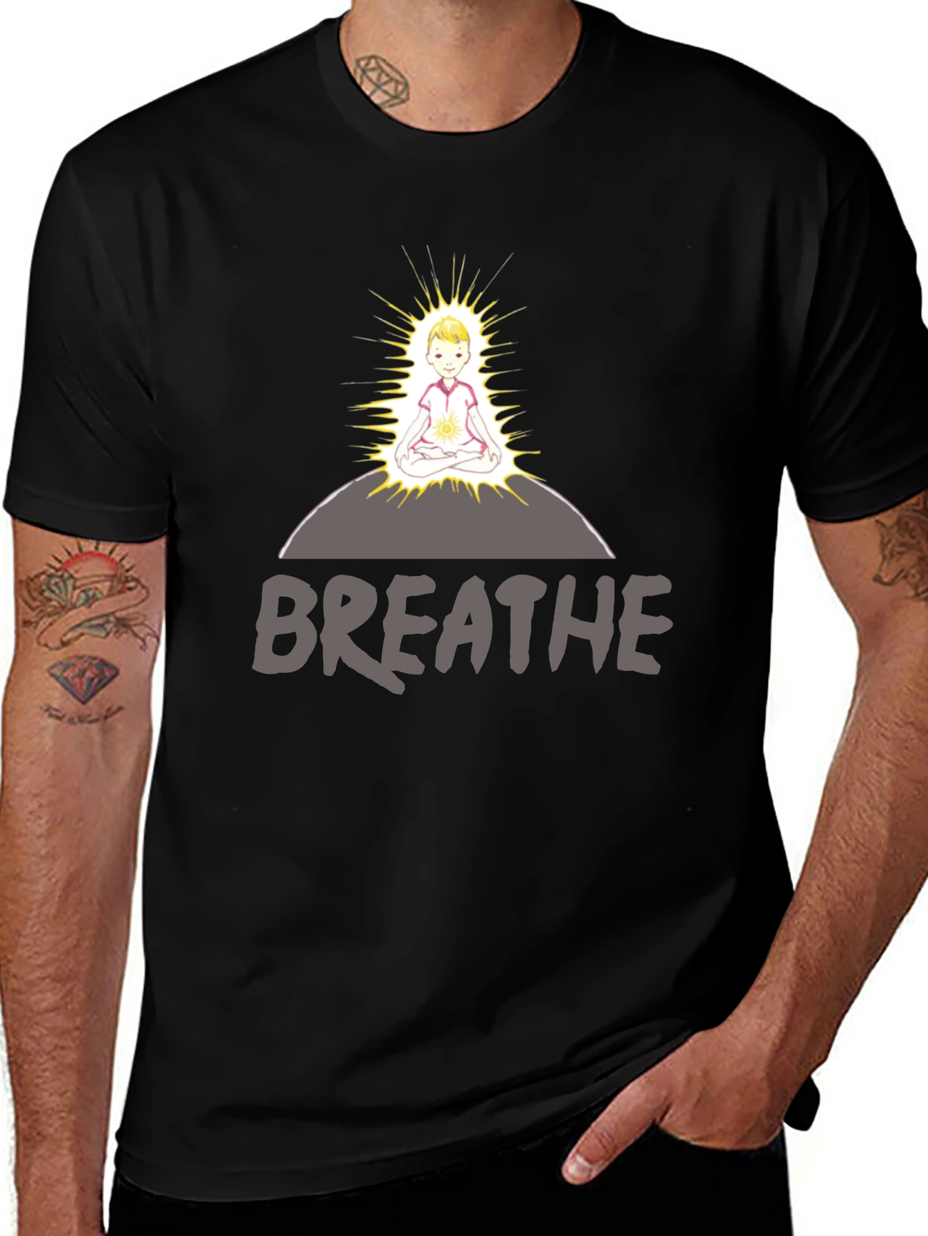 Variant 14 of Breathe Meditation Graphic T-Shirt