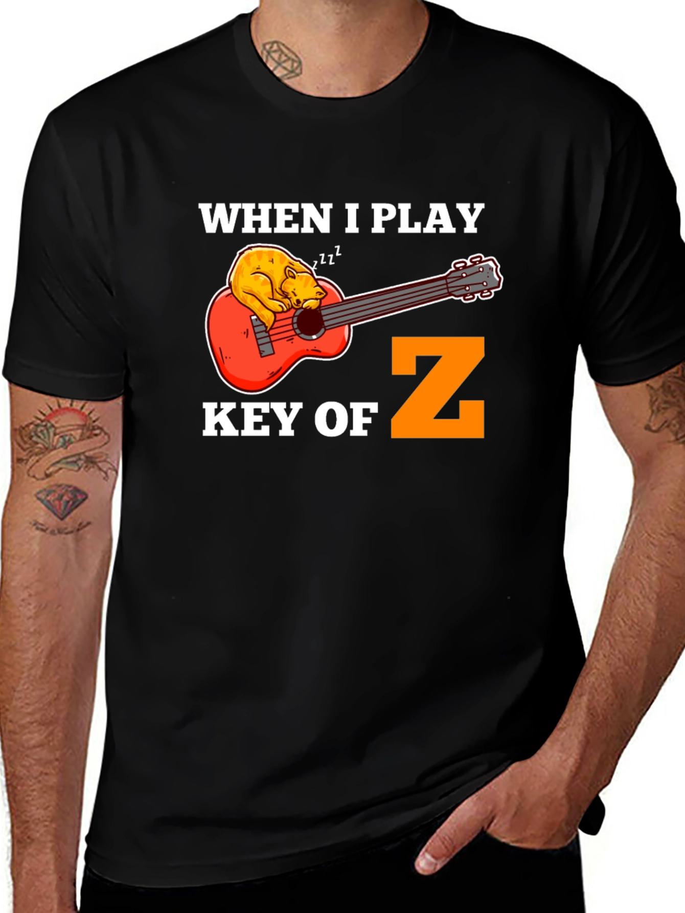 Key of Z Funny Guitar T-Shirt - Musician Gift