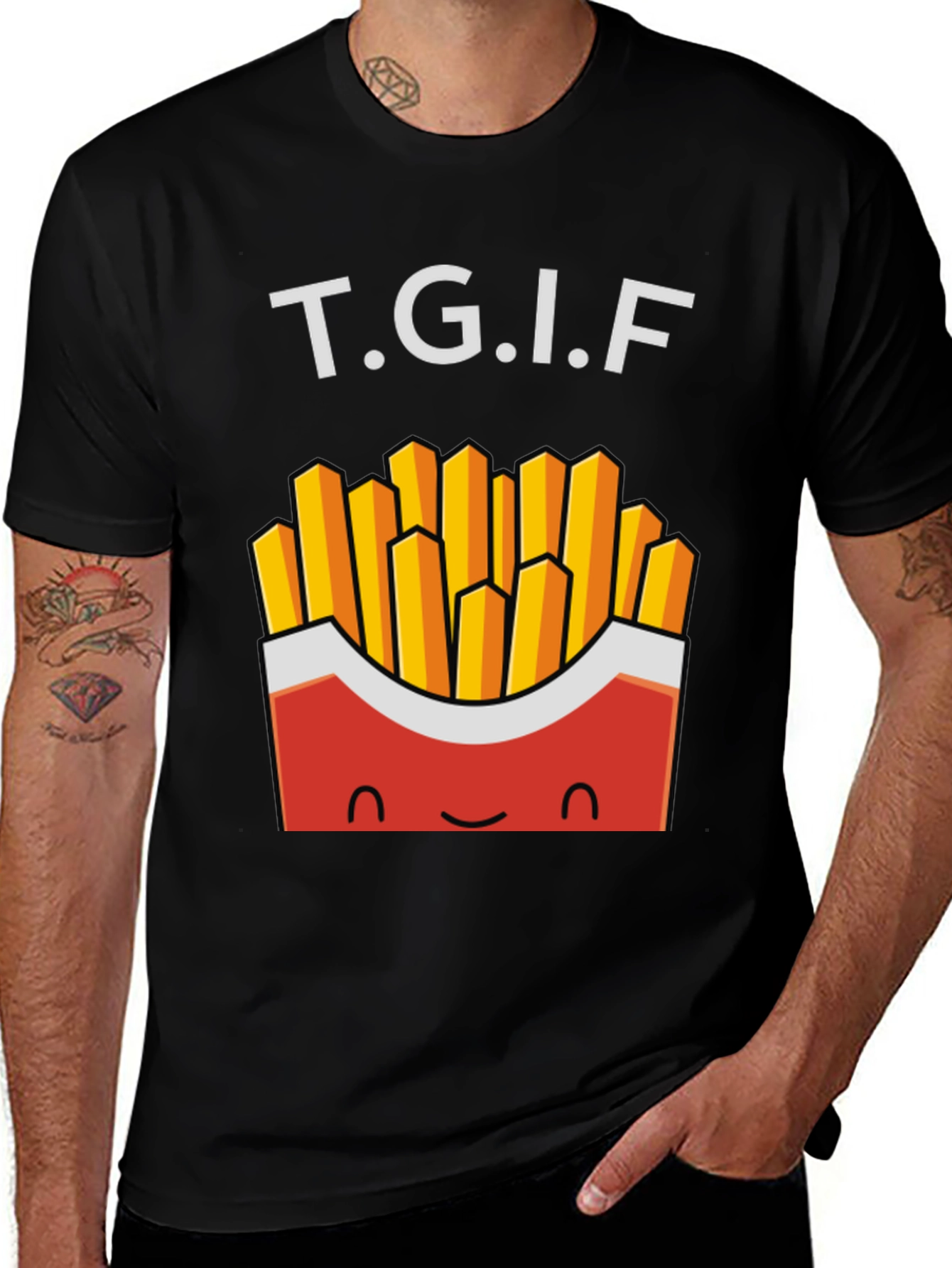TGIF French Fries Graphic T-Shirt - Casual Friday Fun