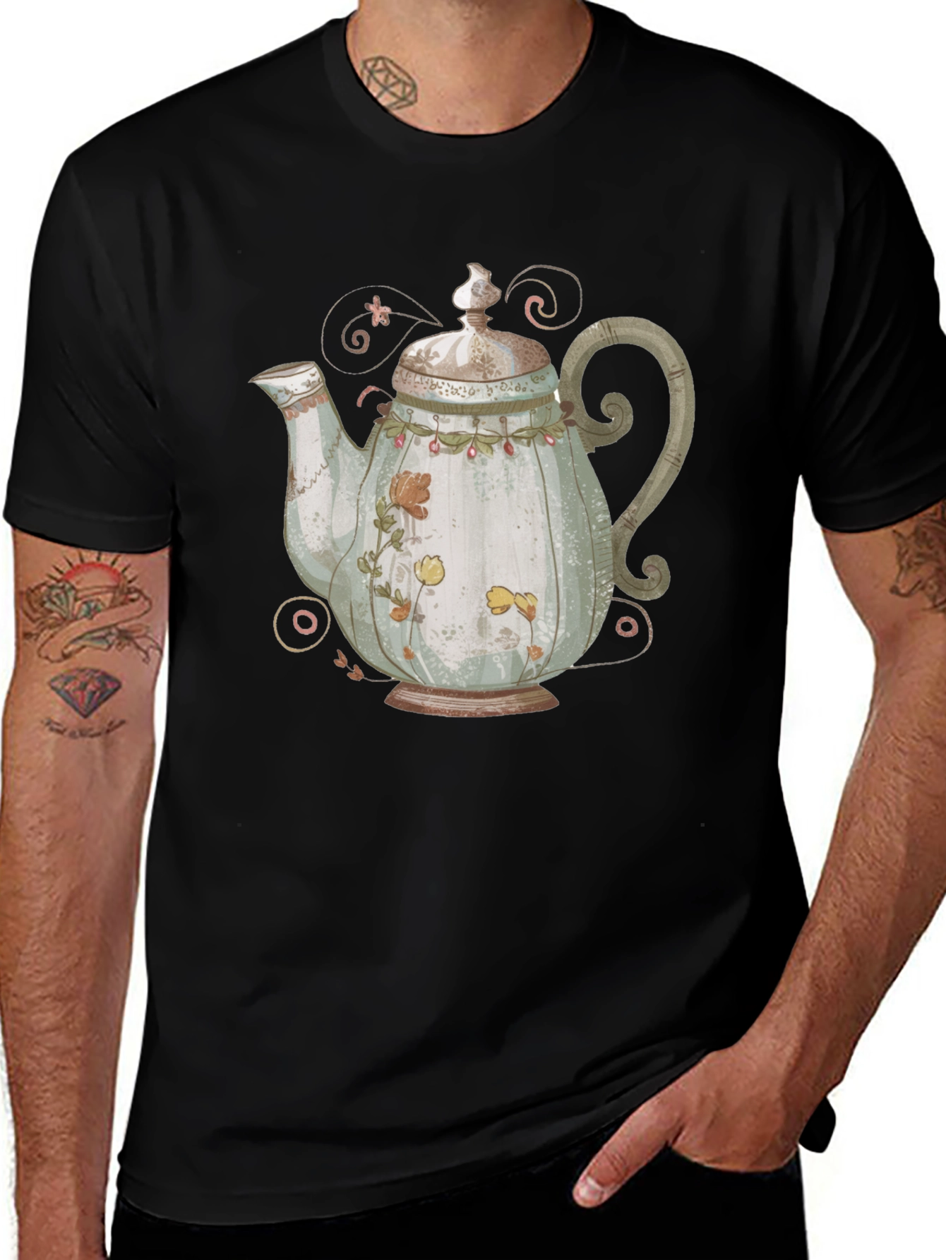 Variant 6 of Vintage Teapot Graphic Tee - Quirky Style