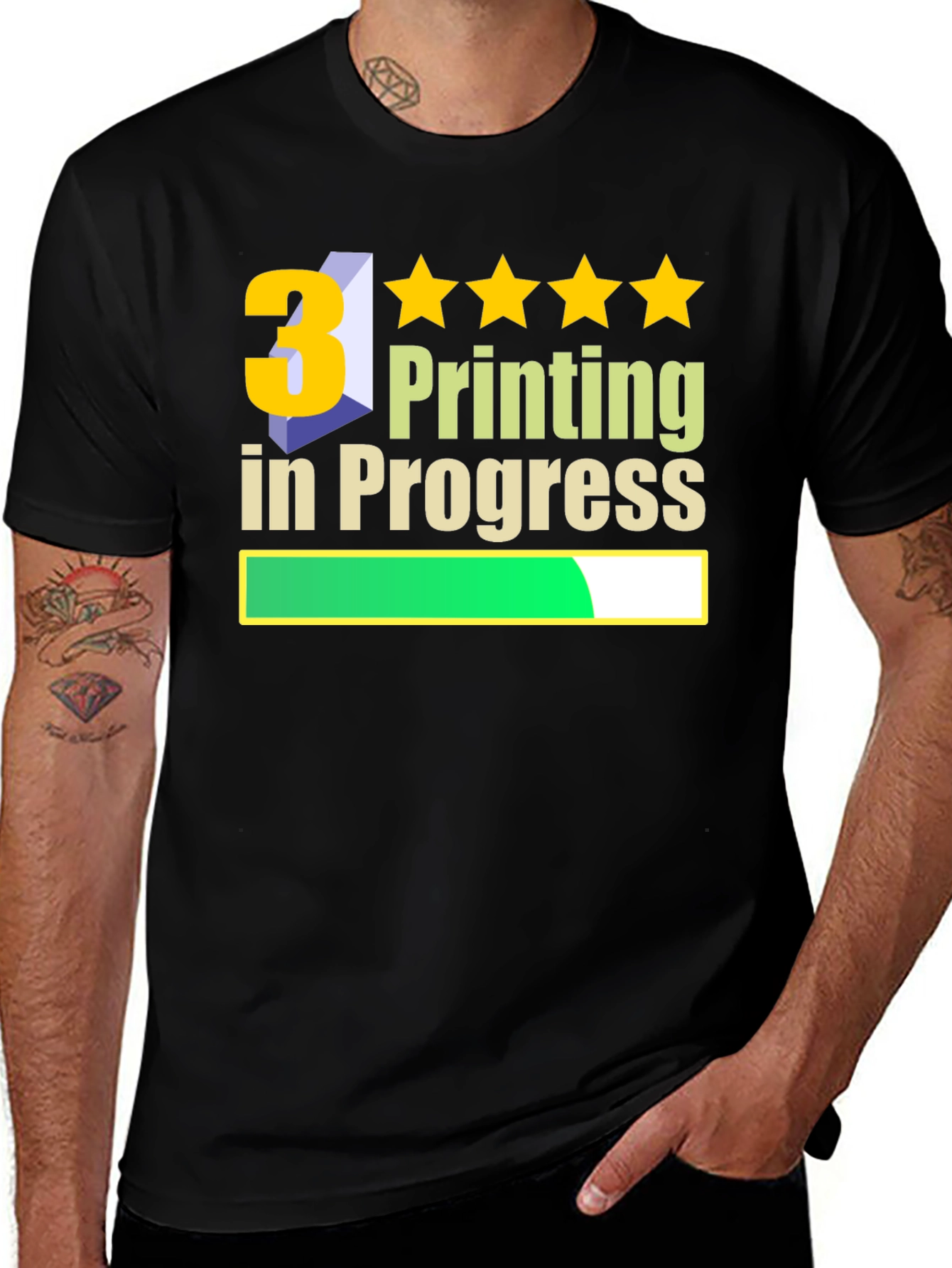 Variant 16 of Printing in Progress Funny Graphic T-Shirt
