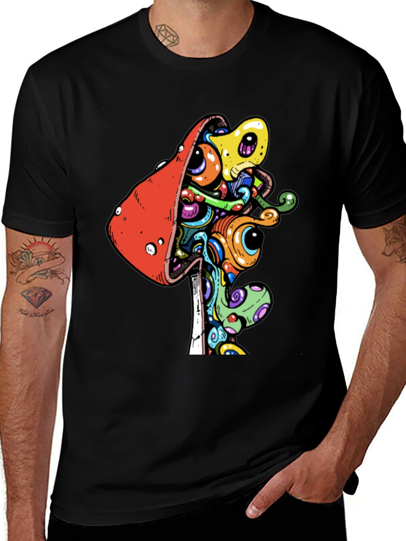 Variant 30 of Psychedelic Mushroom Graphic Tee - Unique Design