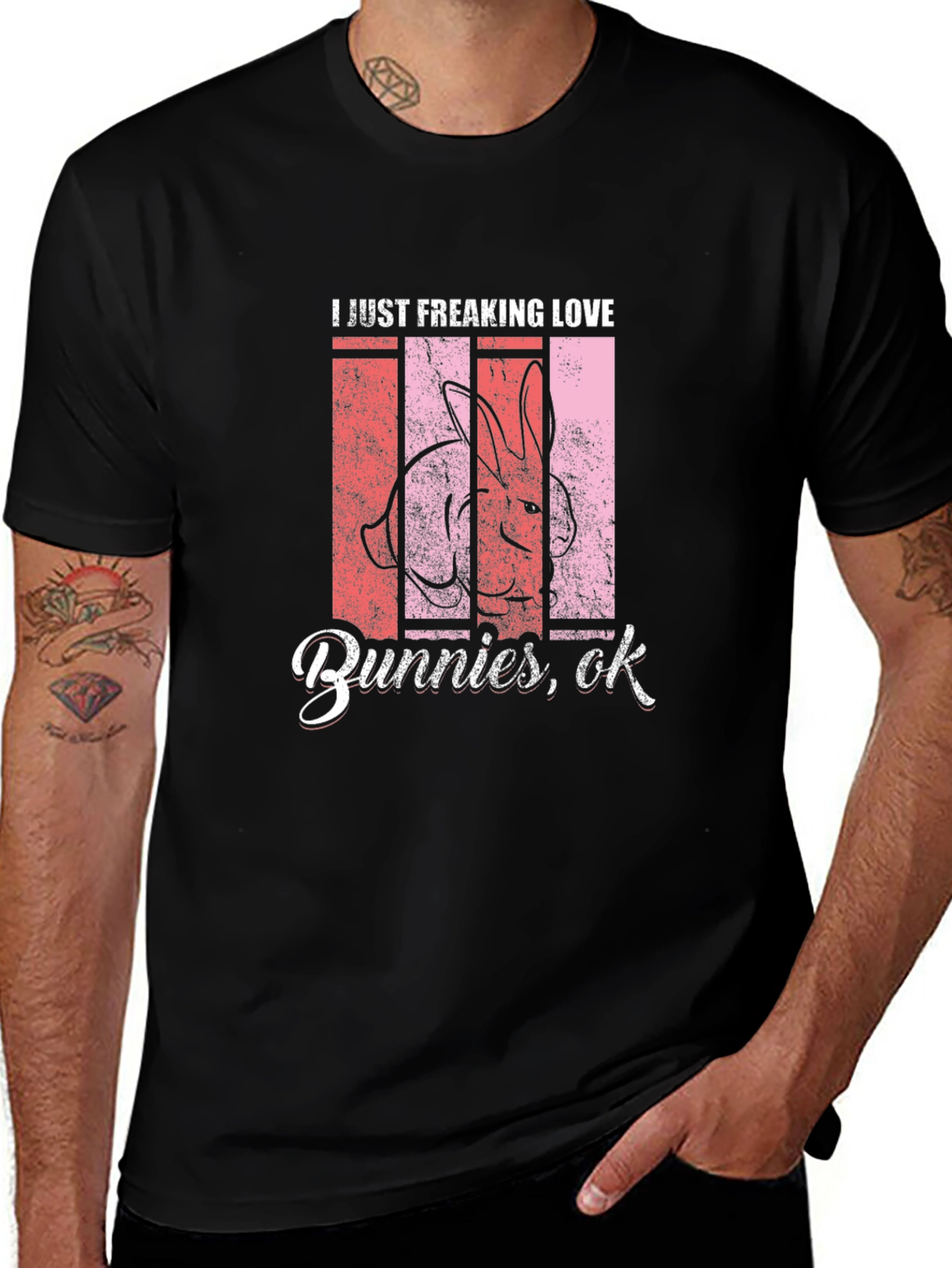 Variant 13 of I Love Bunnies T-Shirt - Fun Easter Tee