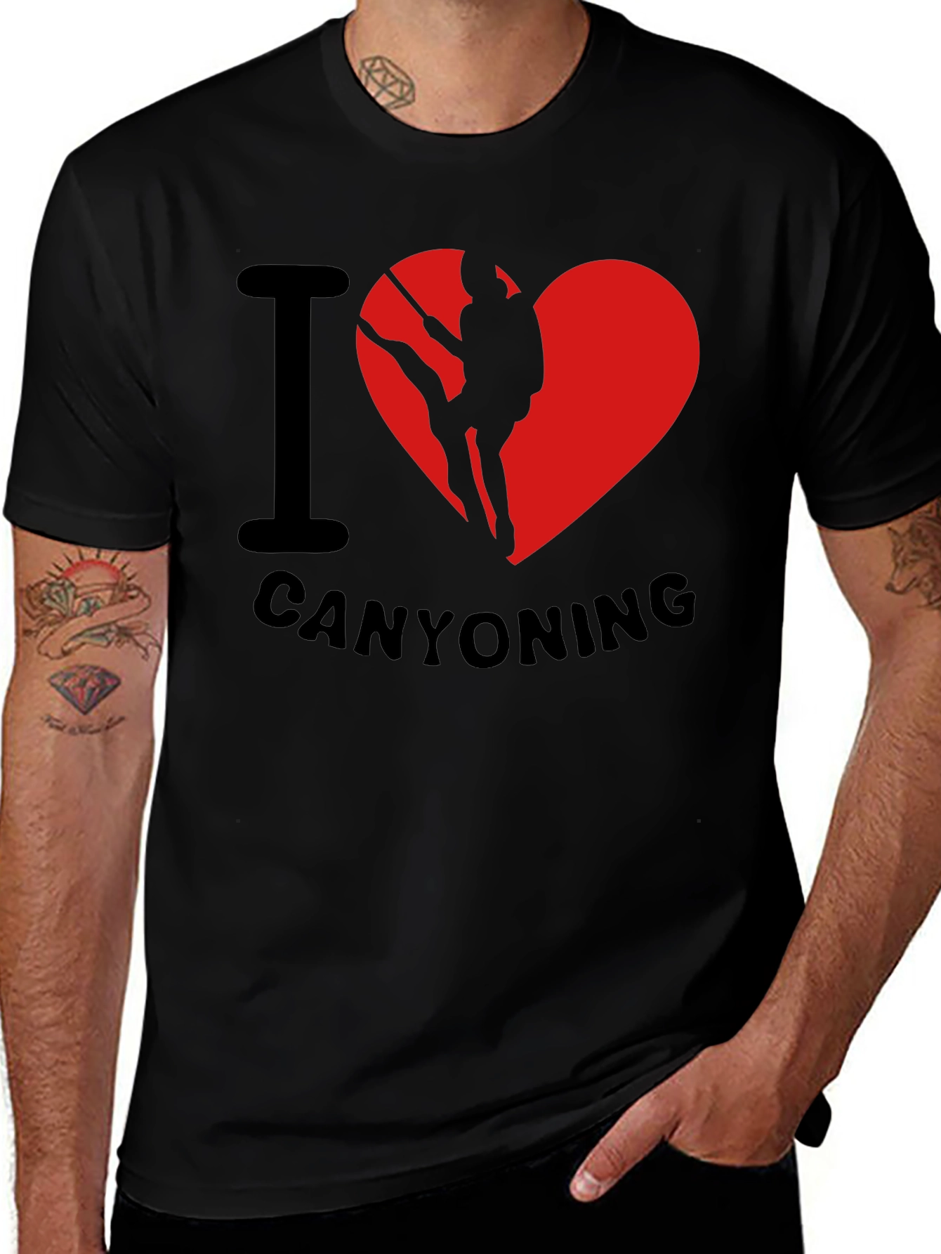 Variant 12 of I Love Canyoning T-Shirt - Adventure Tee