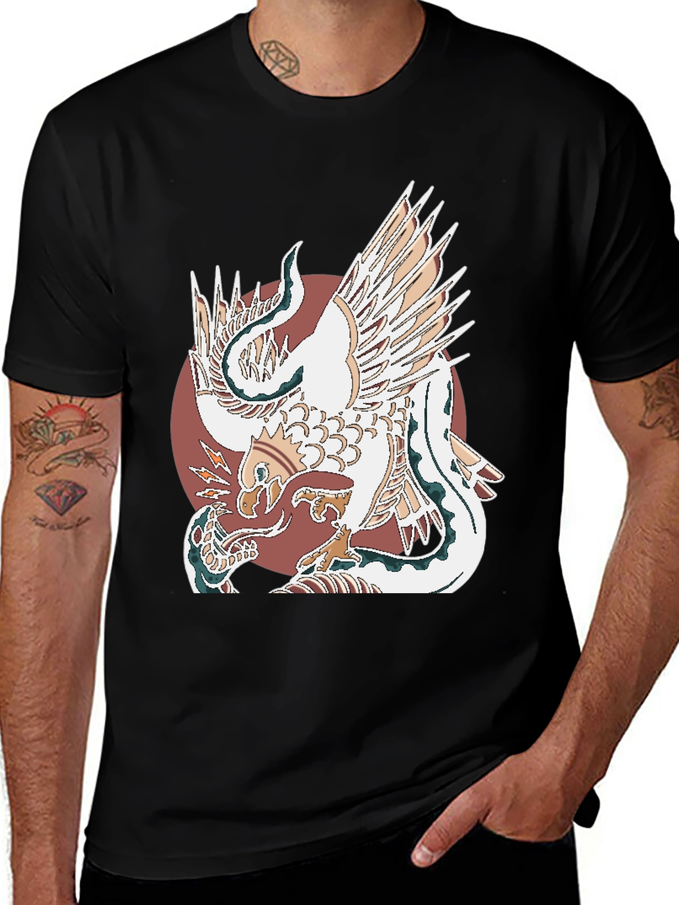 Variant 21 of Eagle and Snake Graphic Tee - Bold Design