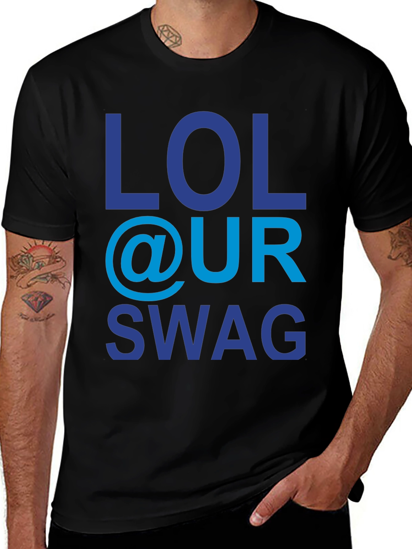 Variant 12 of LOL @ UR SWAG Graphic Tee - Trendy & Fun!