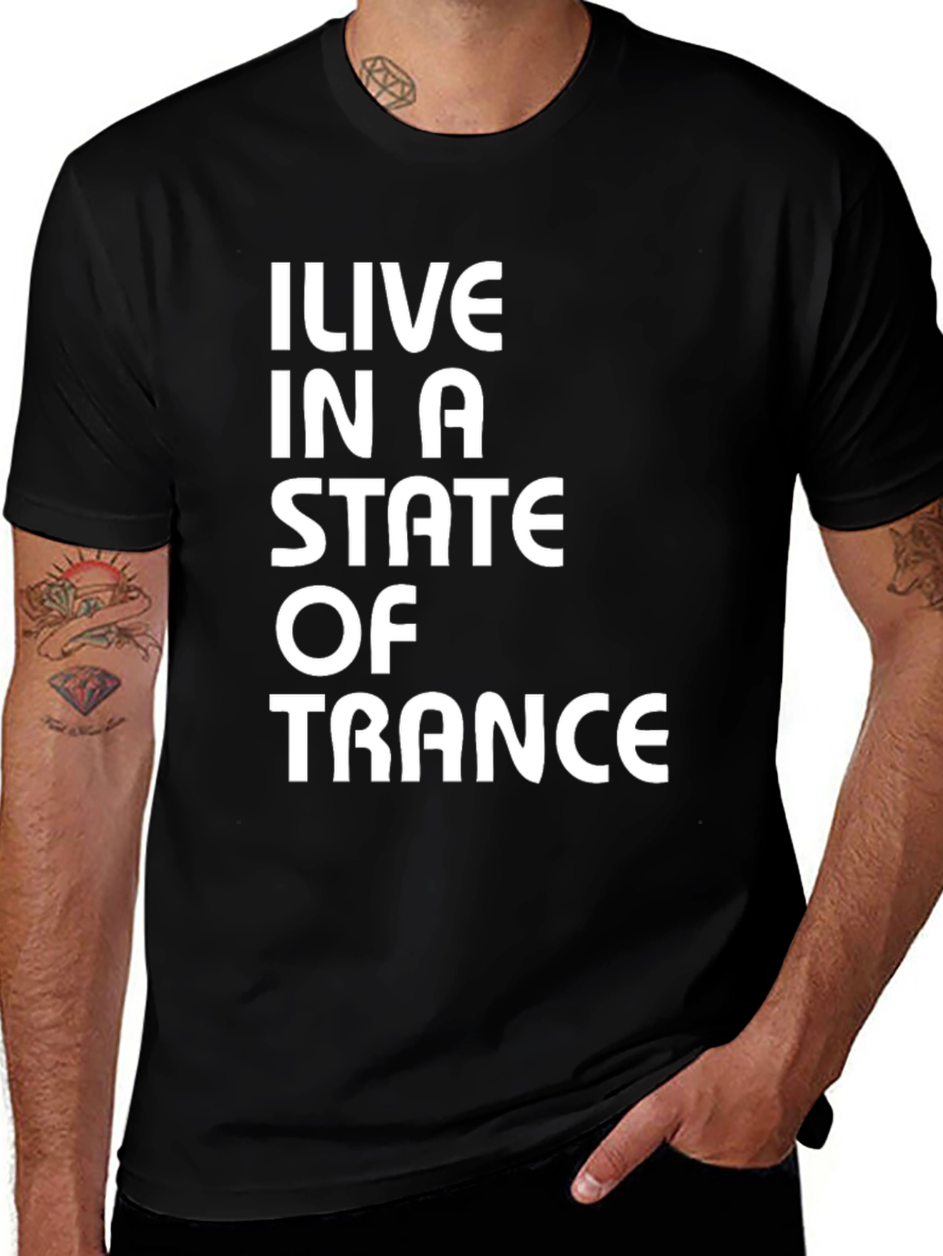 Variant 24 of I Live In A State Of Trance Black T-Shirt