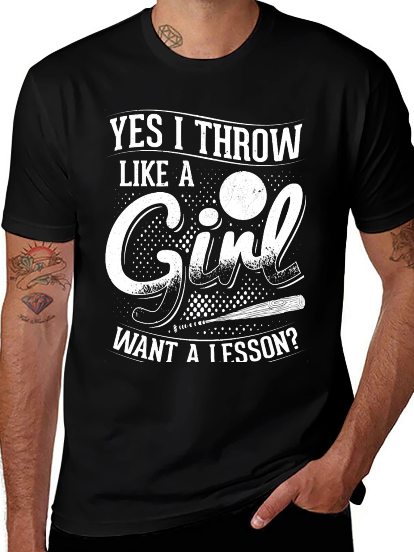 Variant 28 of Yes I Throw Like a Girl T-Shirt