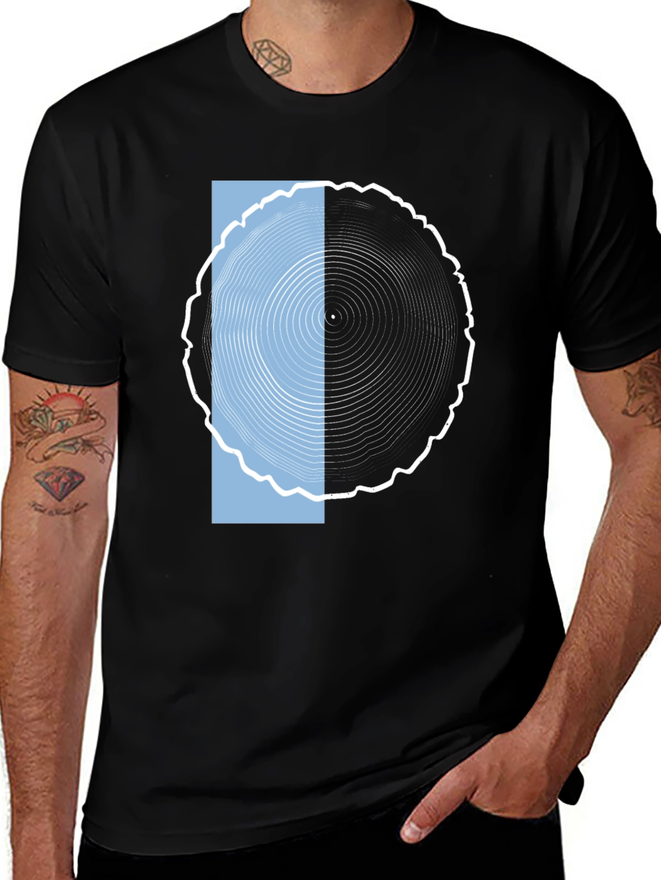 Abstract Tree Ring Graphic Tee