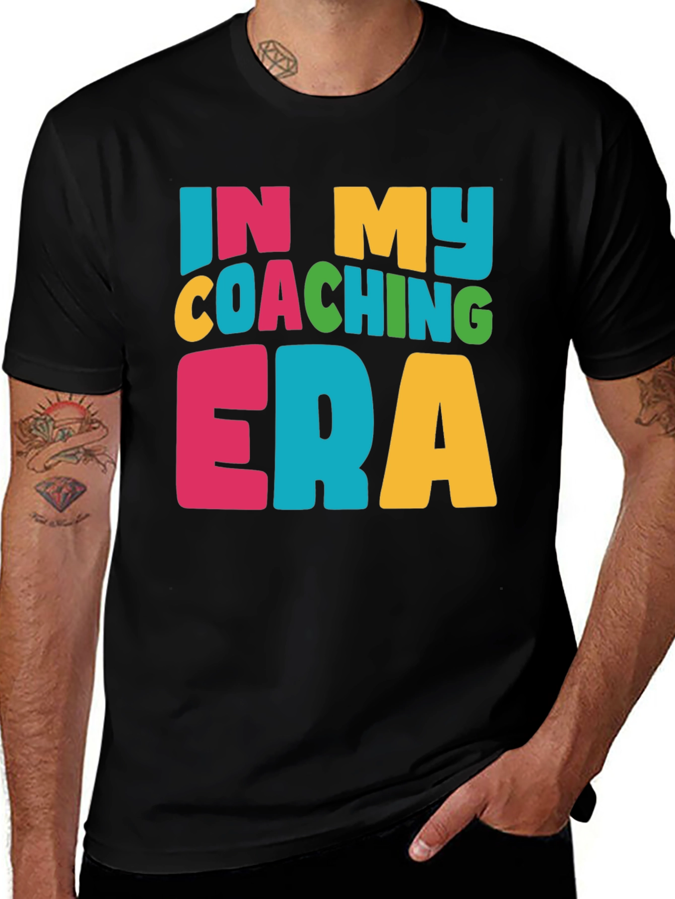 Variant 2 of In My Coaching Era T-Shirt, Colorful Graphic Tee