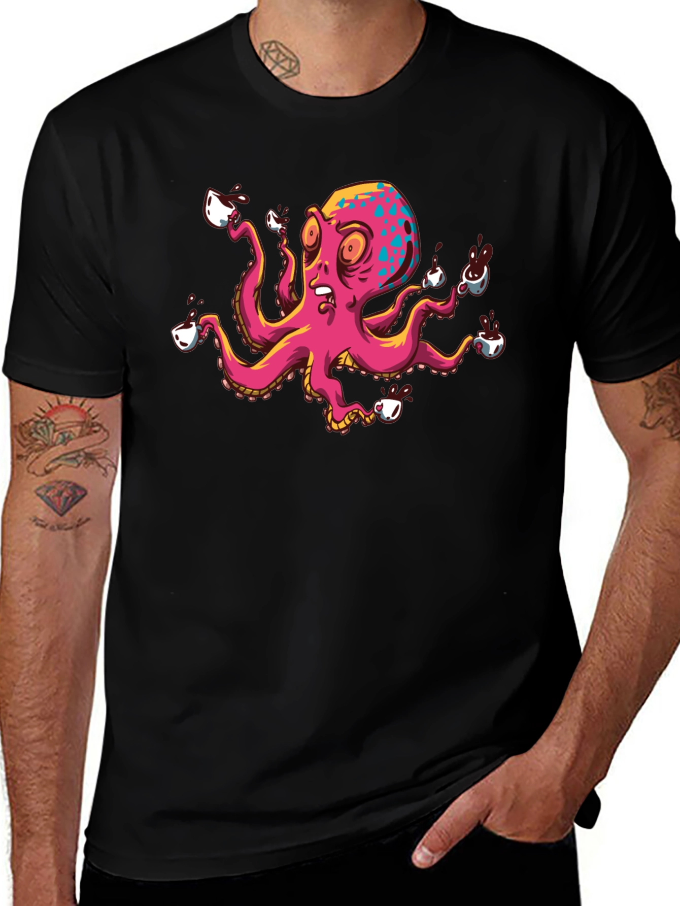 Variant 25 of Octopus Coffee T-Shirt