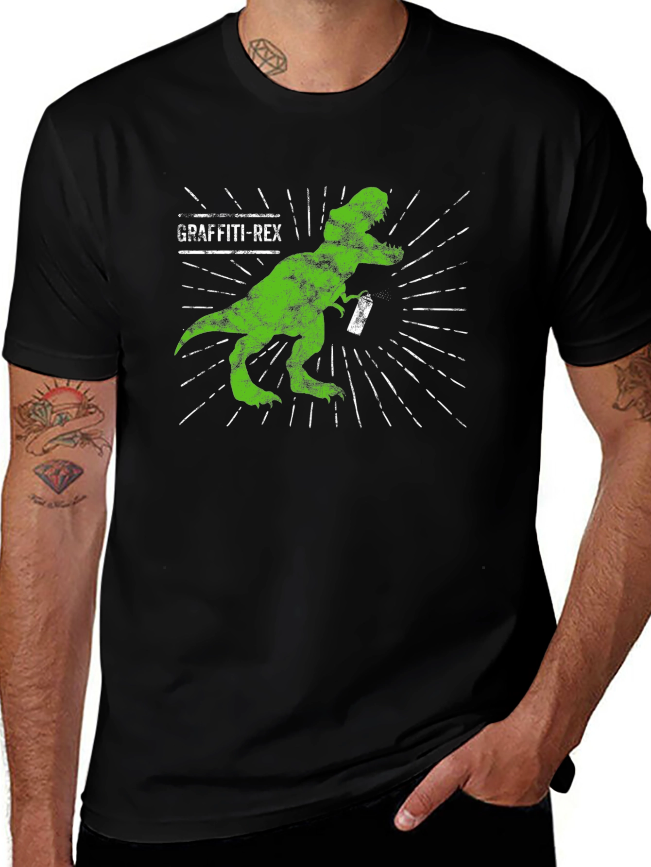 Variant 14 of Graffiti Rex T-Shirt - Cool Dinosaur Design