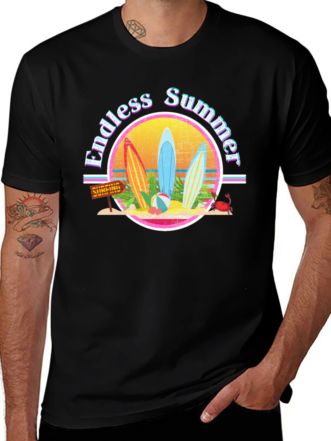 Variant 8 of Endless Summer Surfboard T-Shirt