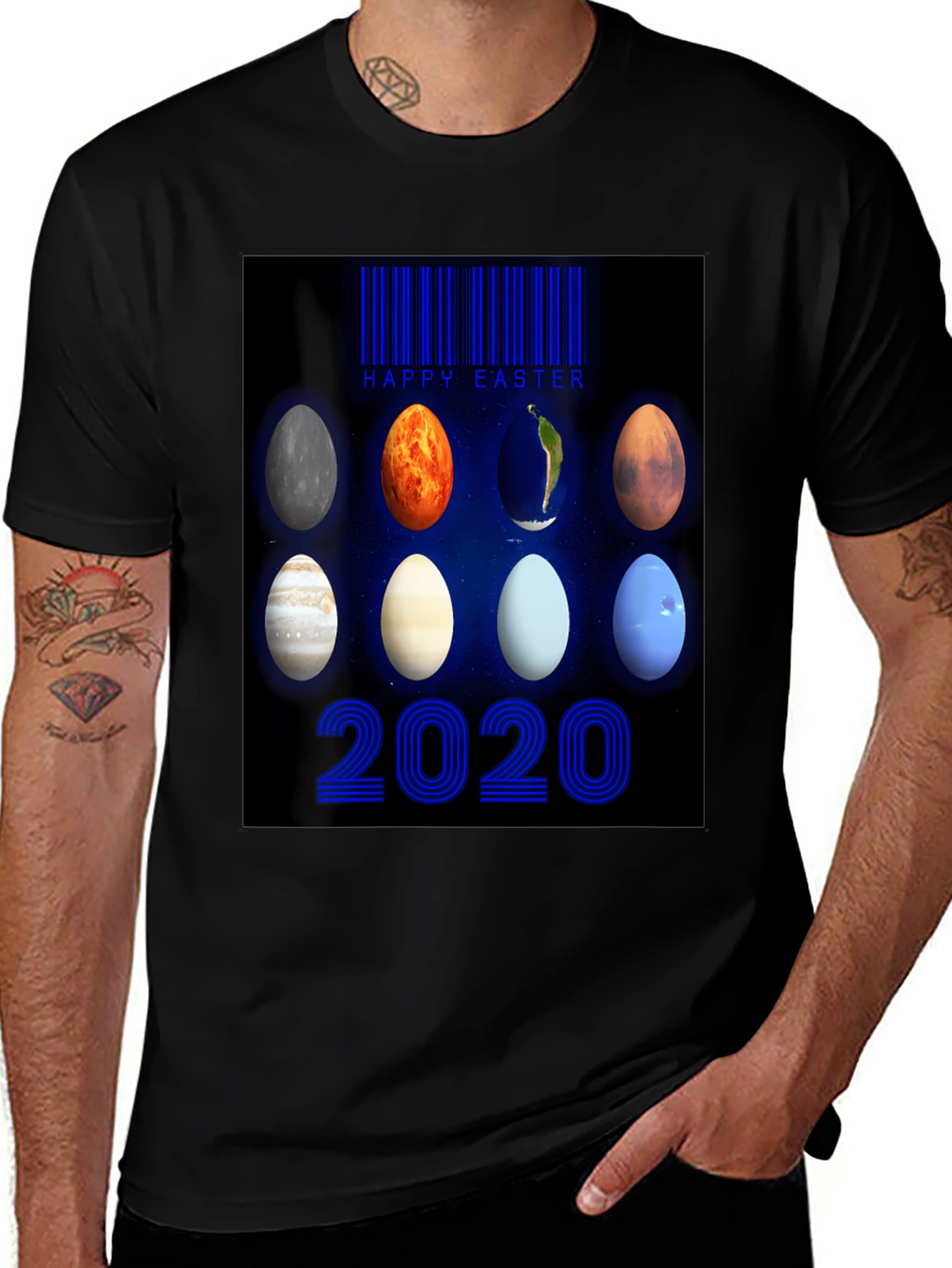 Easter Planets 2020 Black T-Shirt