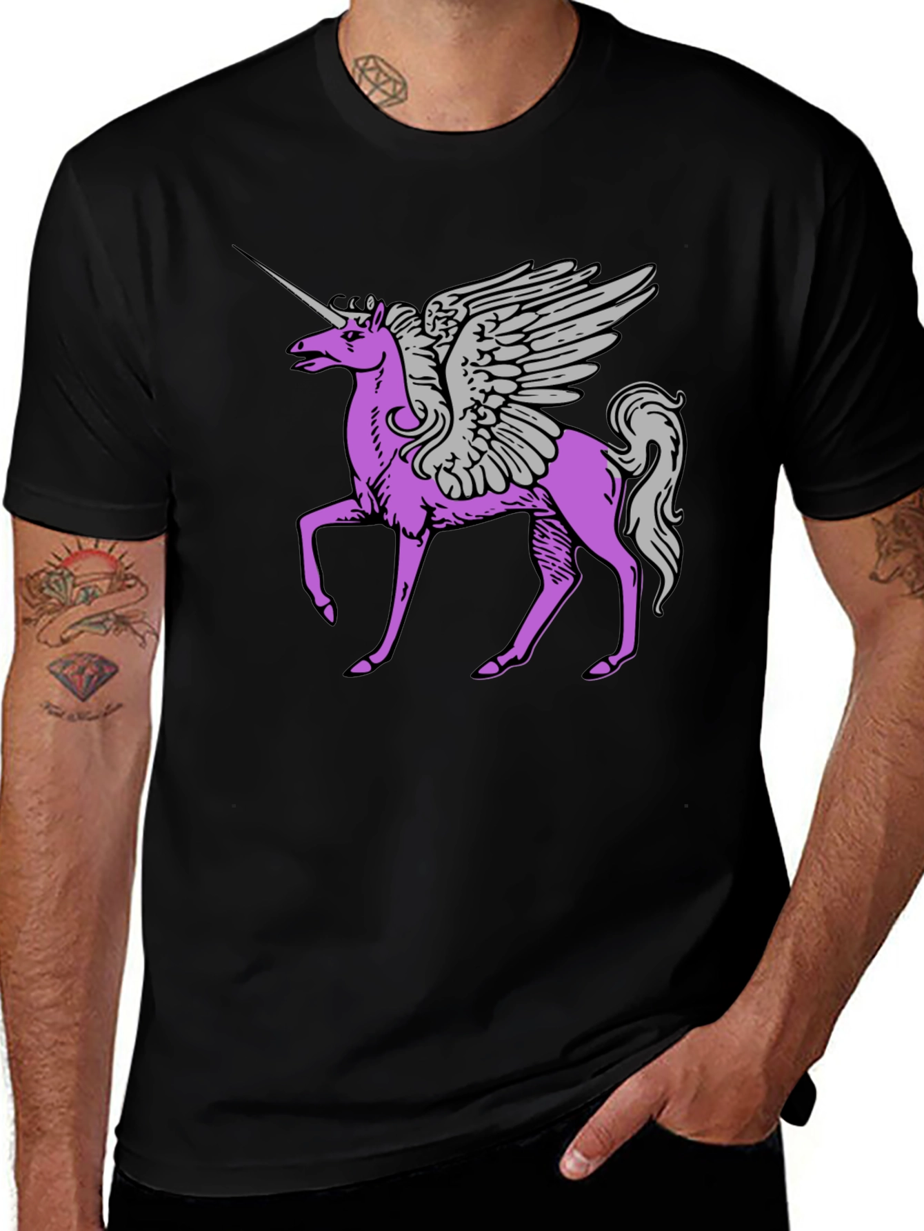 Variant 13 of Unicorn Pegasus Graphic T-Shirt