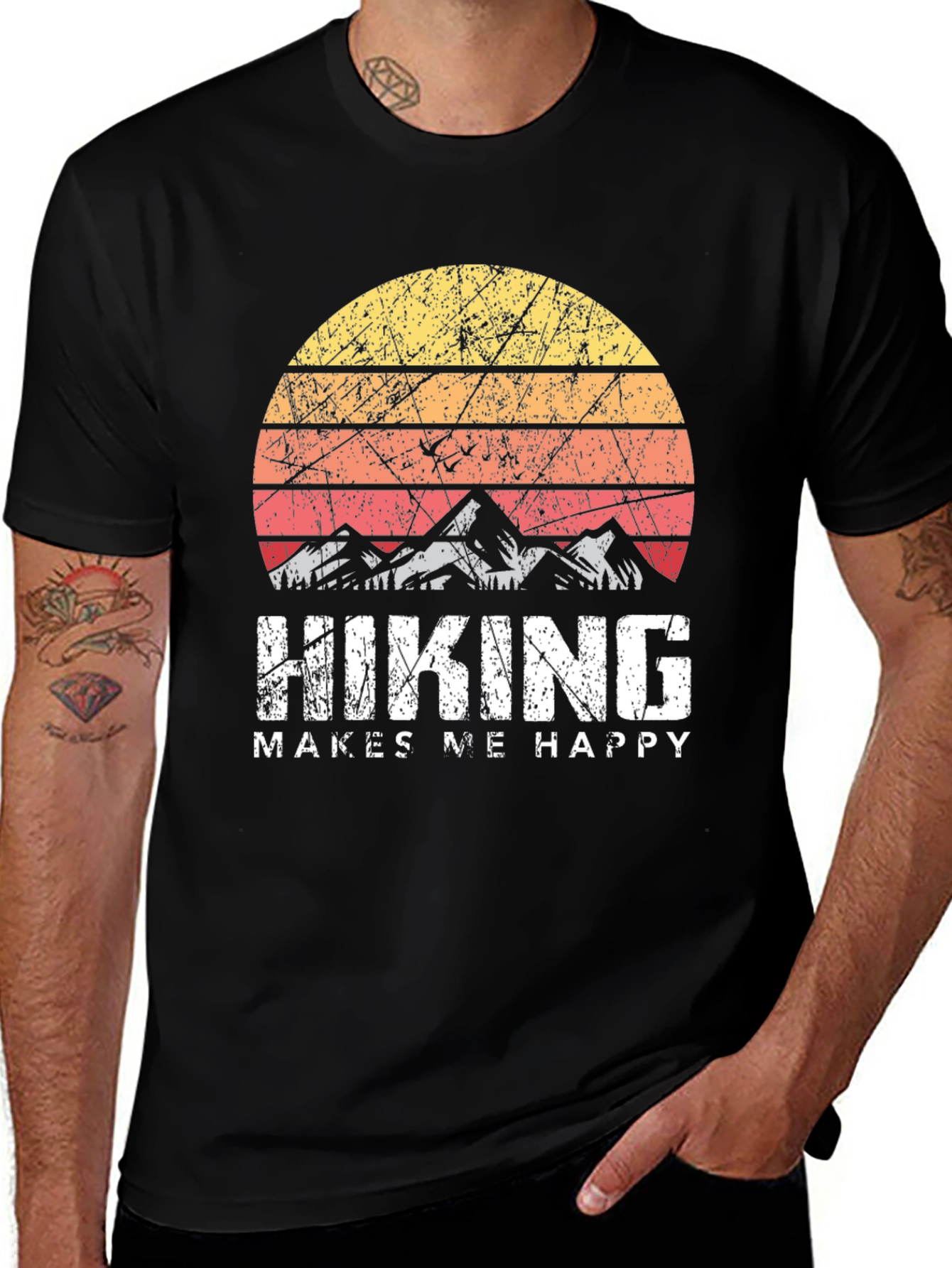 Variant 5 of Hiking Makes Me Happy T-Shirt