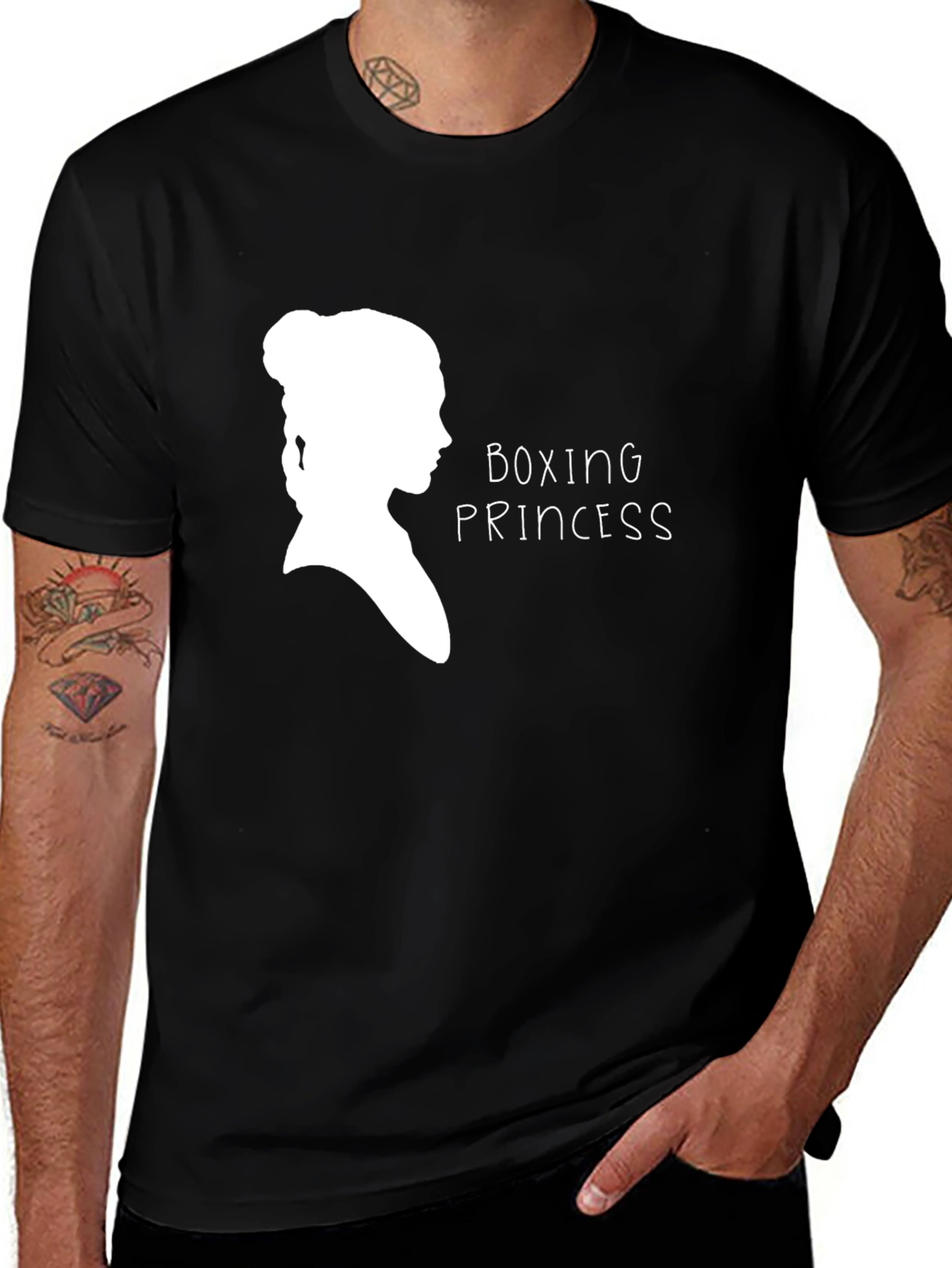 Variant 15 of Boxing Princess Black T-Shirt