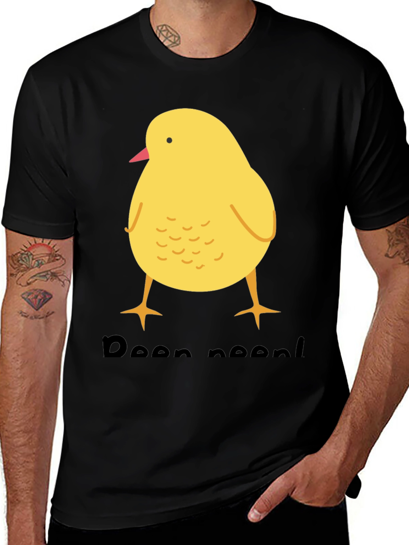 Variant 19 of Cute Chick T-Shirt - Black Cotton Blend