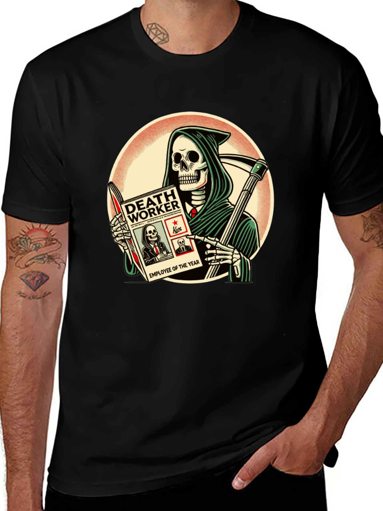 Variant 15 of Grim Reaper Employee of the Year Graphic Tee