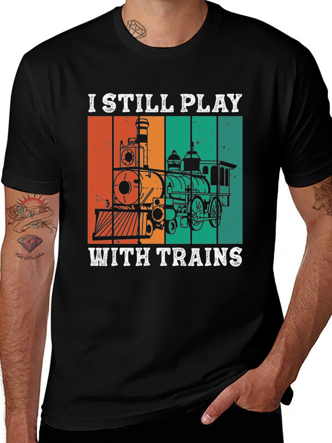 Variant 27 of I Still Play with Trains T-Shirt