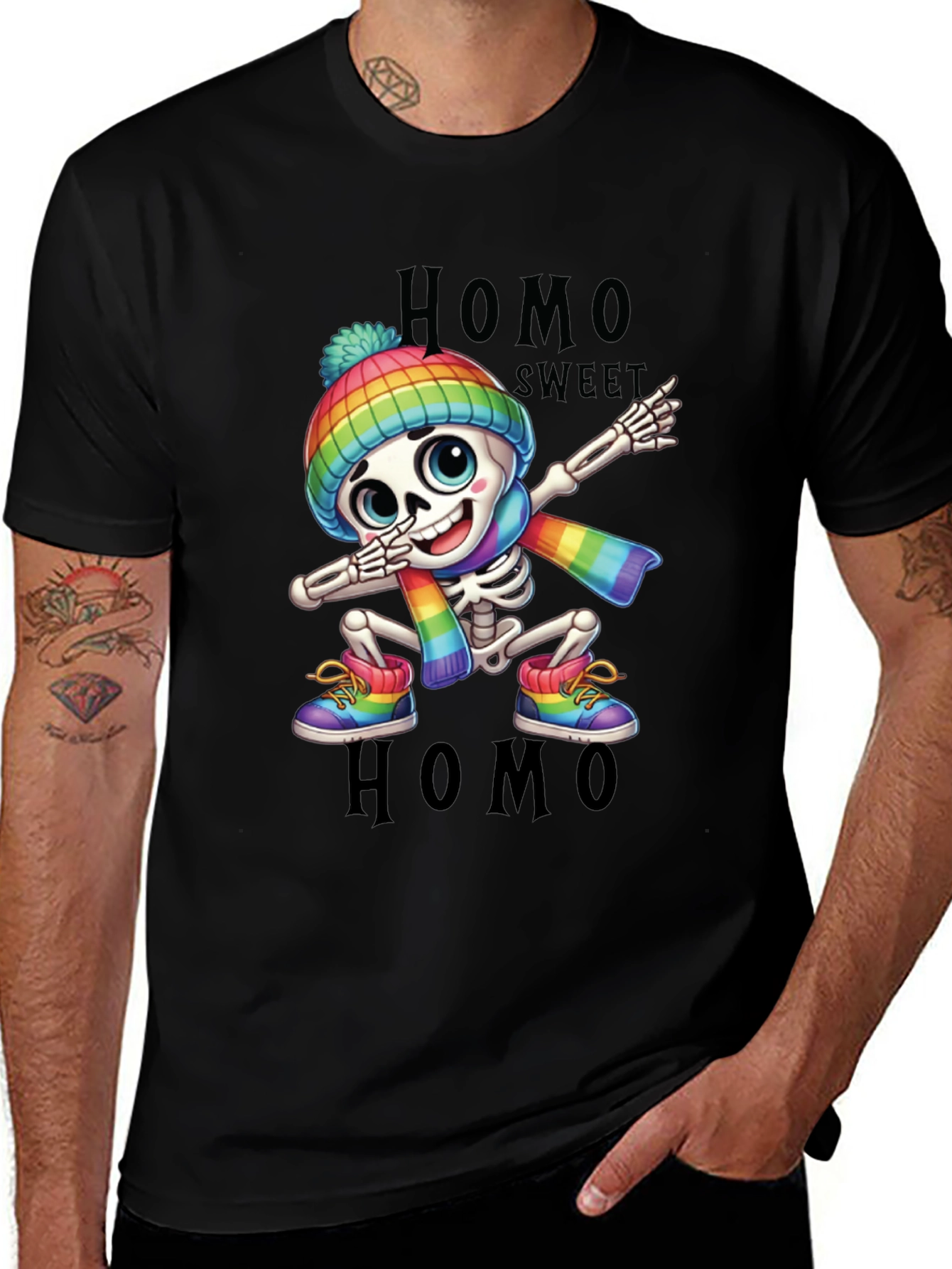Homo Sweet Homo LGBT Pride Skeleton T-Shirt