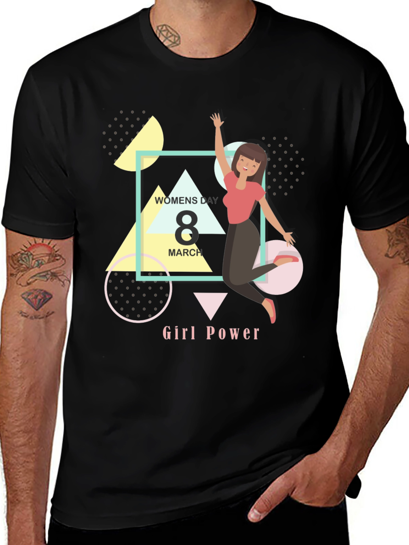 Women's Day Girl Power Graphic T-Shirt