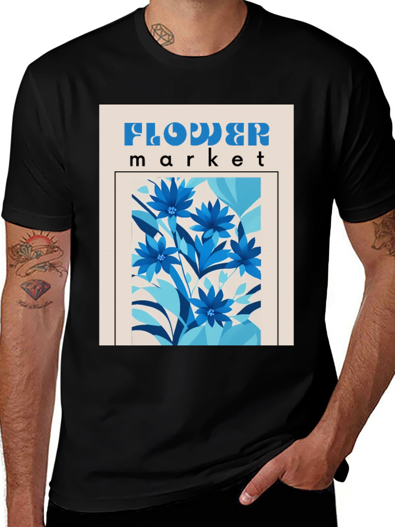 Variant 29 of Flower Market Graphic Tee - Stylish Floral Design