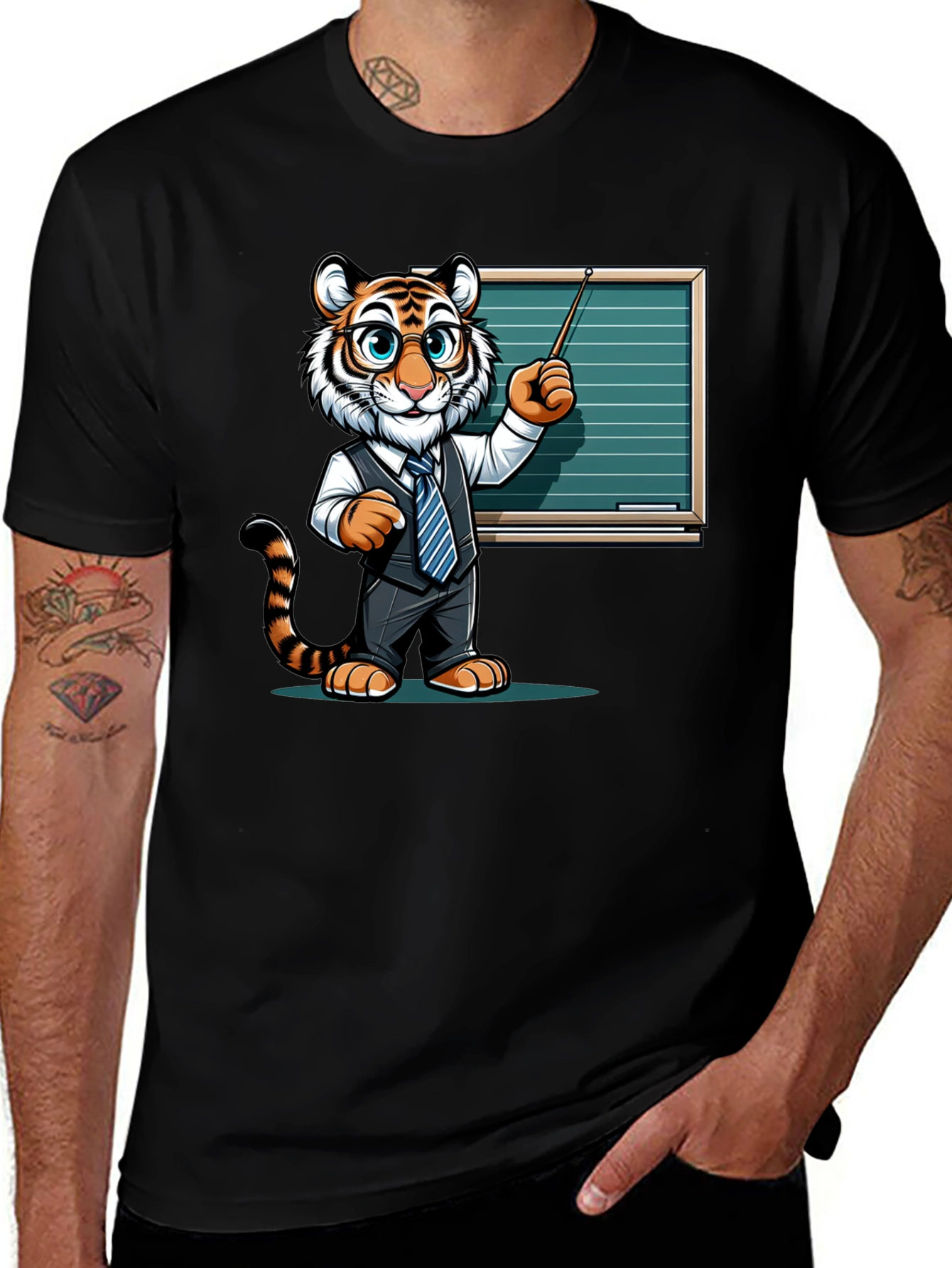 Variant 5 of Tiger Teacher Graphic Tee - Back to School Style