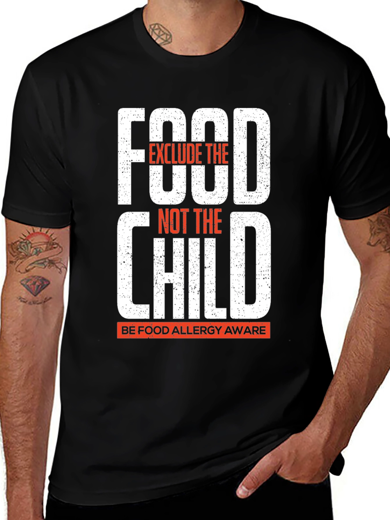 Food Allergy Awareness T-Shirt, Exclude the Food, Not the Child