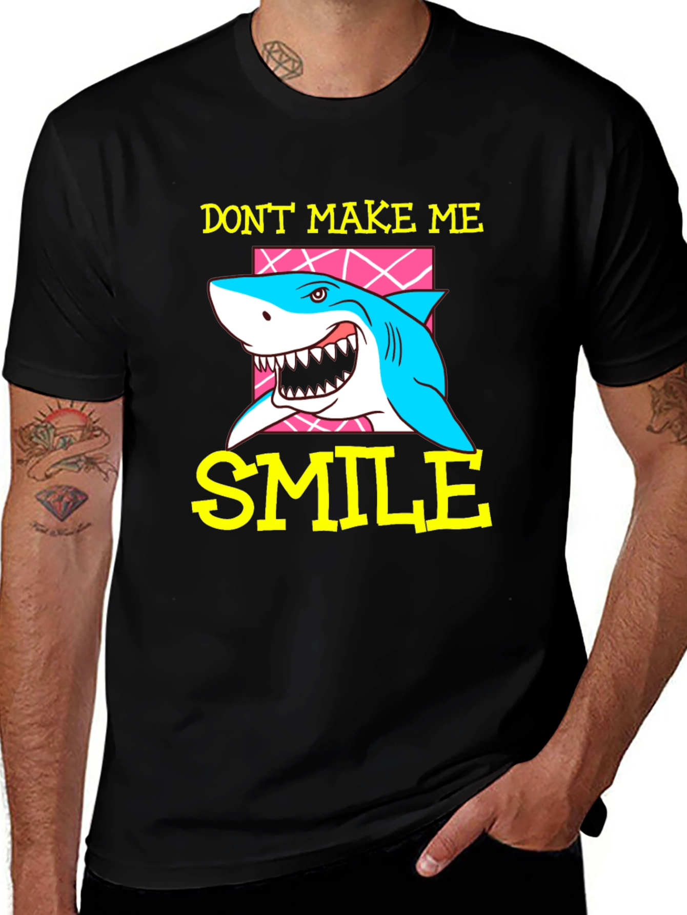 Variant 16 of Don't Make Me Smile Shark Graphic T-Shirt