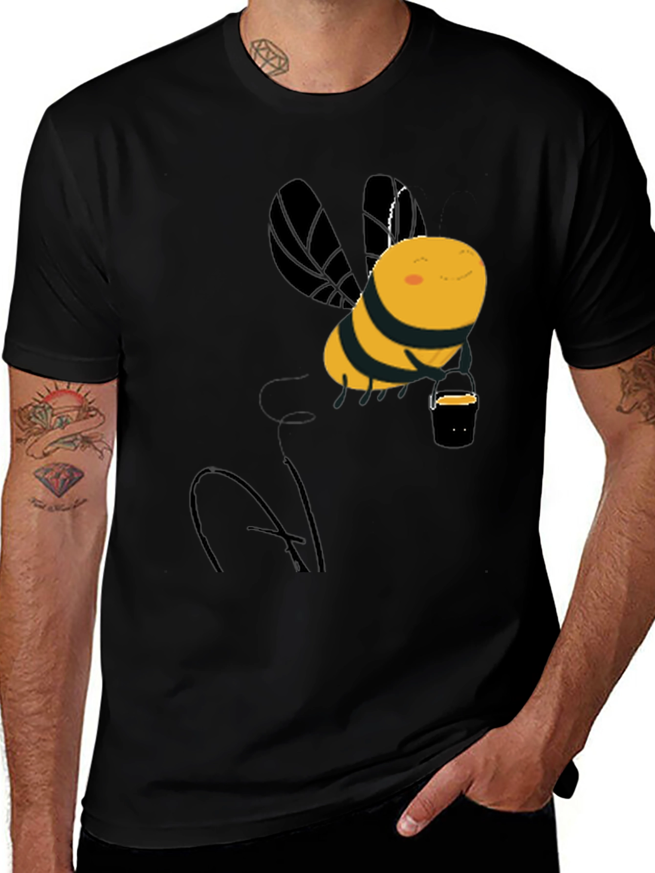Variant 15 of Cute Honey Bee Graphic T-Shirt
