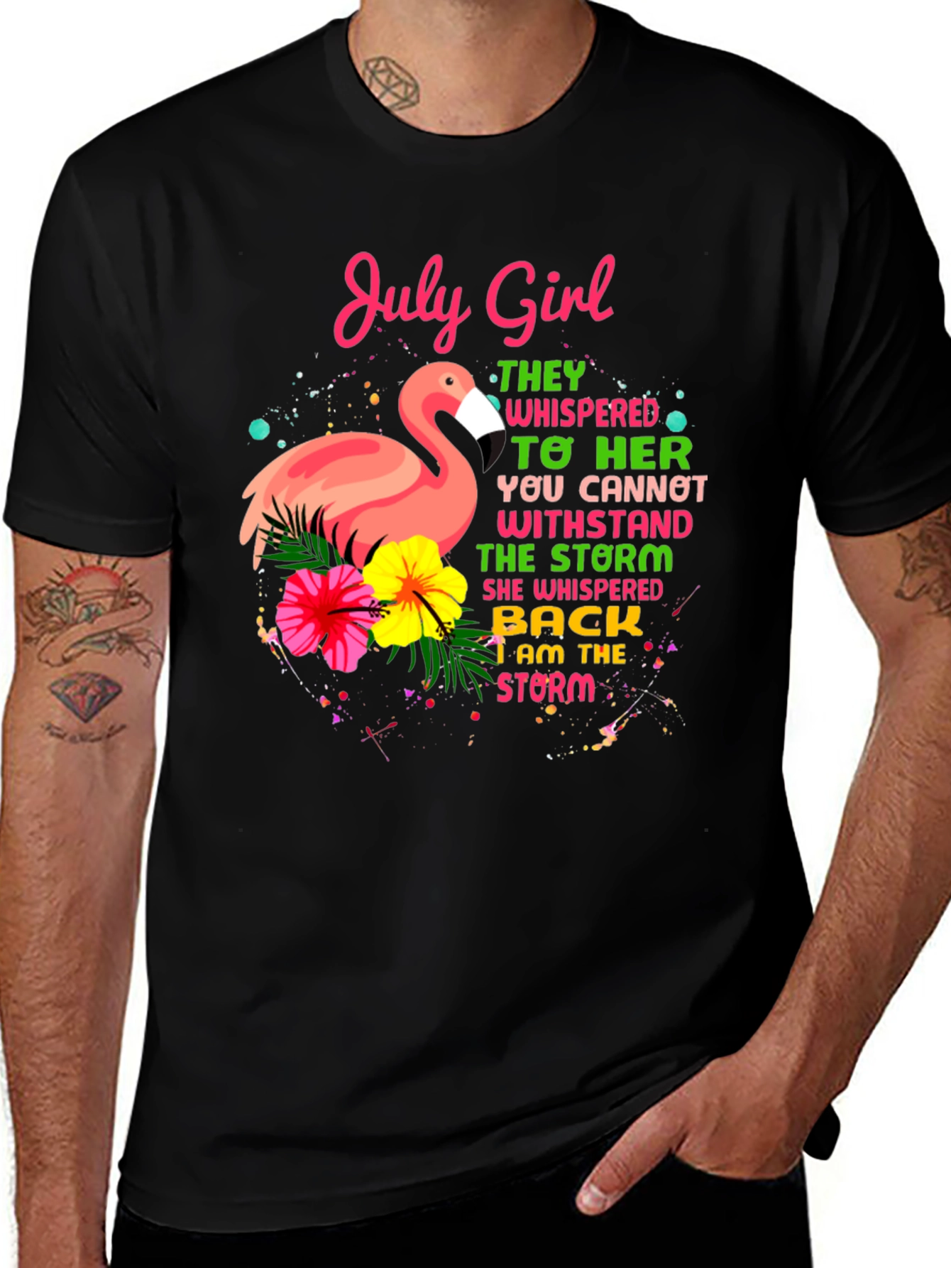 July Girl Flamingo Graphic T-Shirt