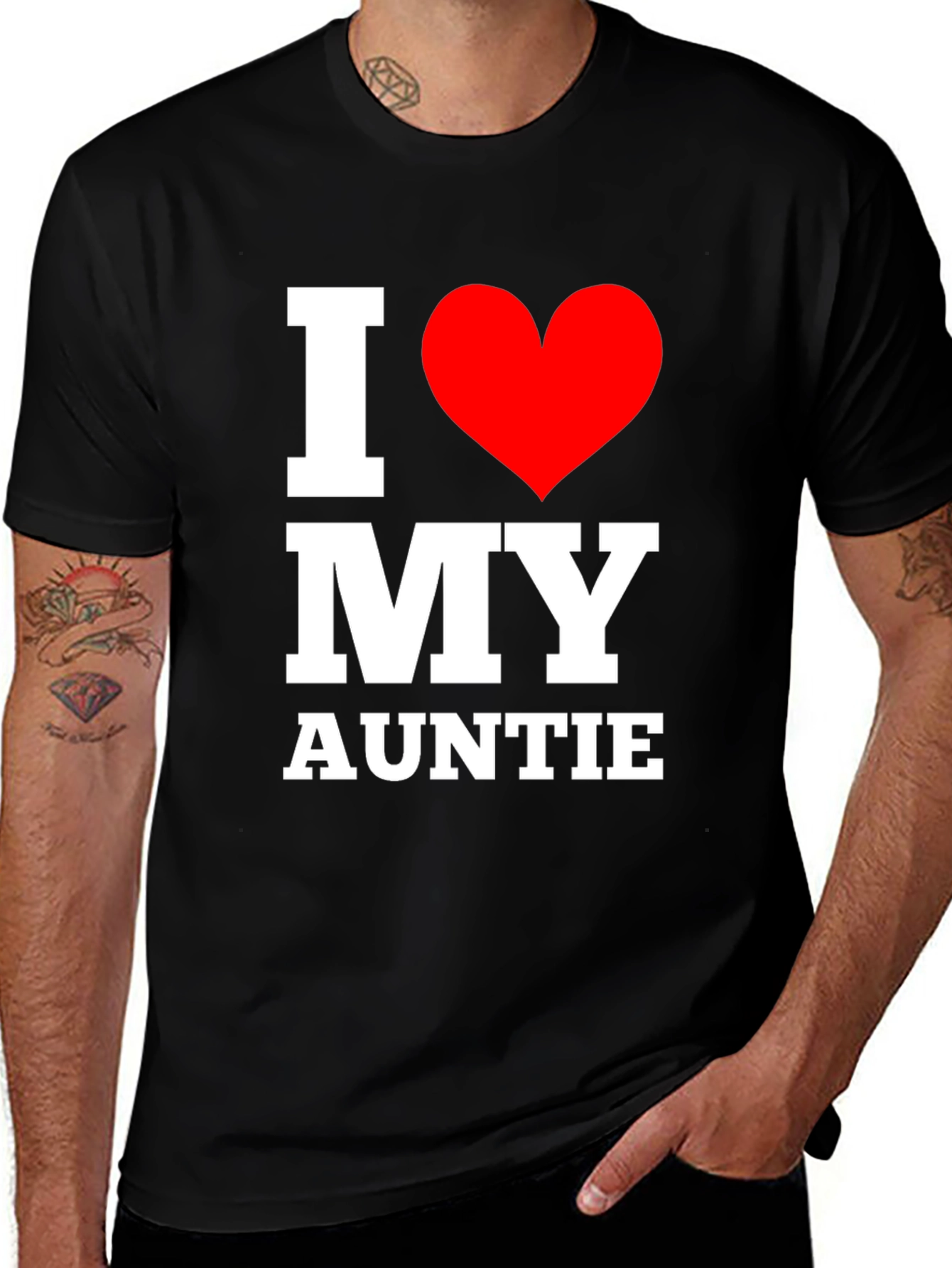 Variant 14 of I Love My Auntie T-Shirt - Black