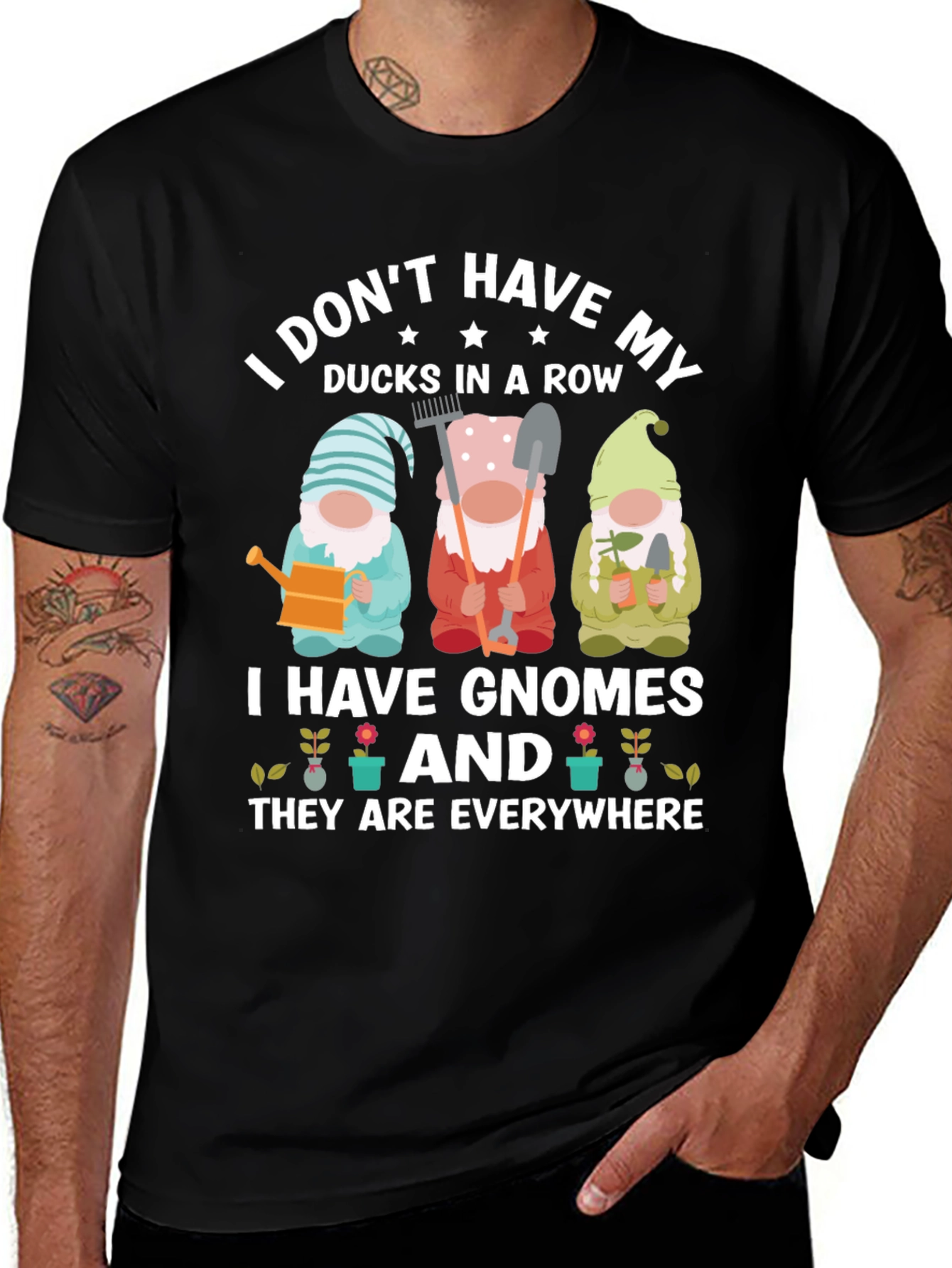 Variant 20 of Funny Gnome T-Shirt - I Don't Have My Ducks in a Row!