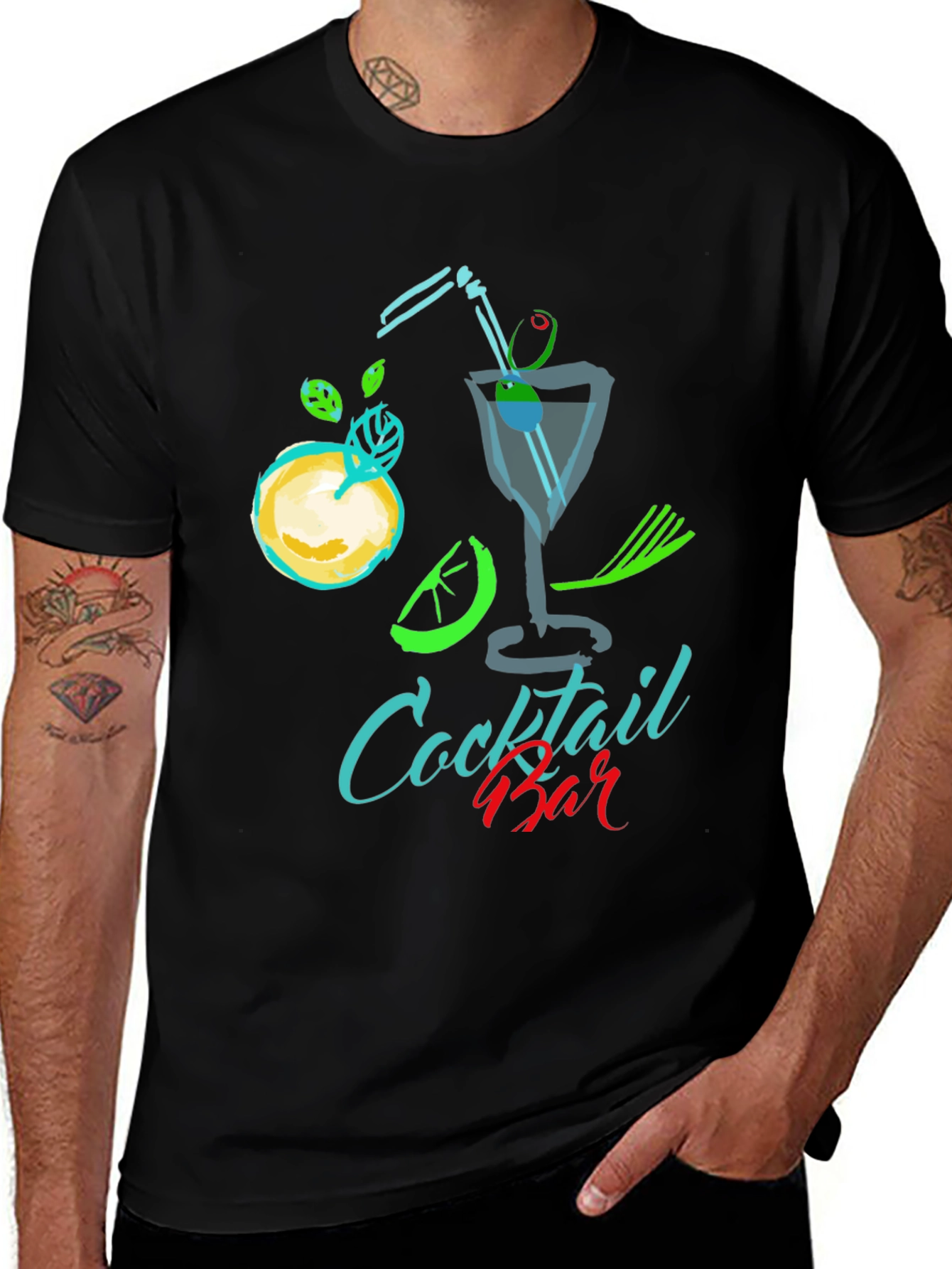Variant 8 of Cocktail Bar Graphic Tee - Stylish Casual T-Shirt