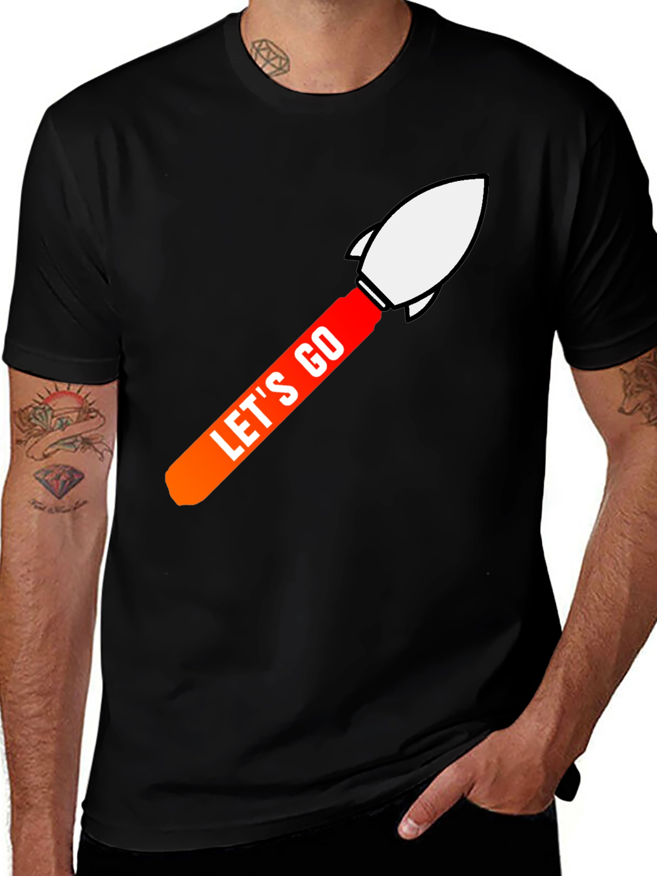 Variant 28 of Let's Go Rocket T-Shirt - Launch into Style!