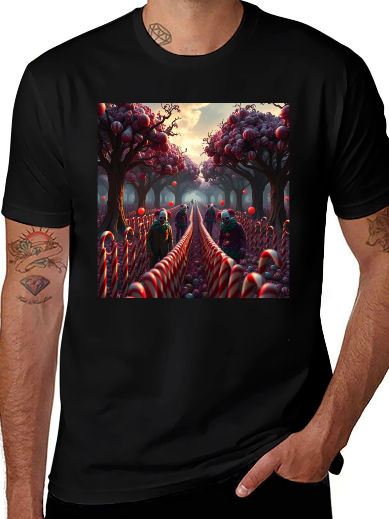 Variant 7 of Candy Cane Forest T-Shirt